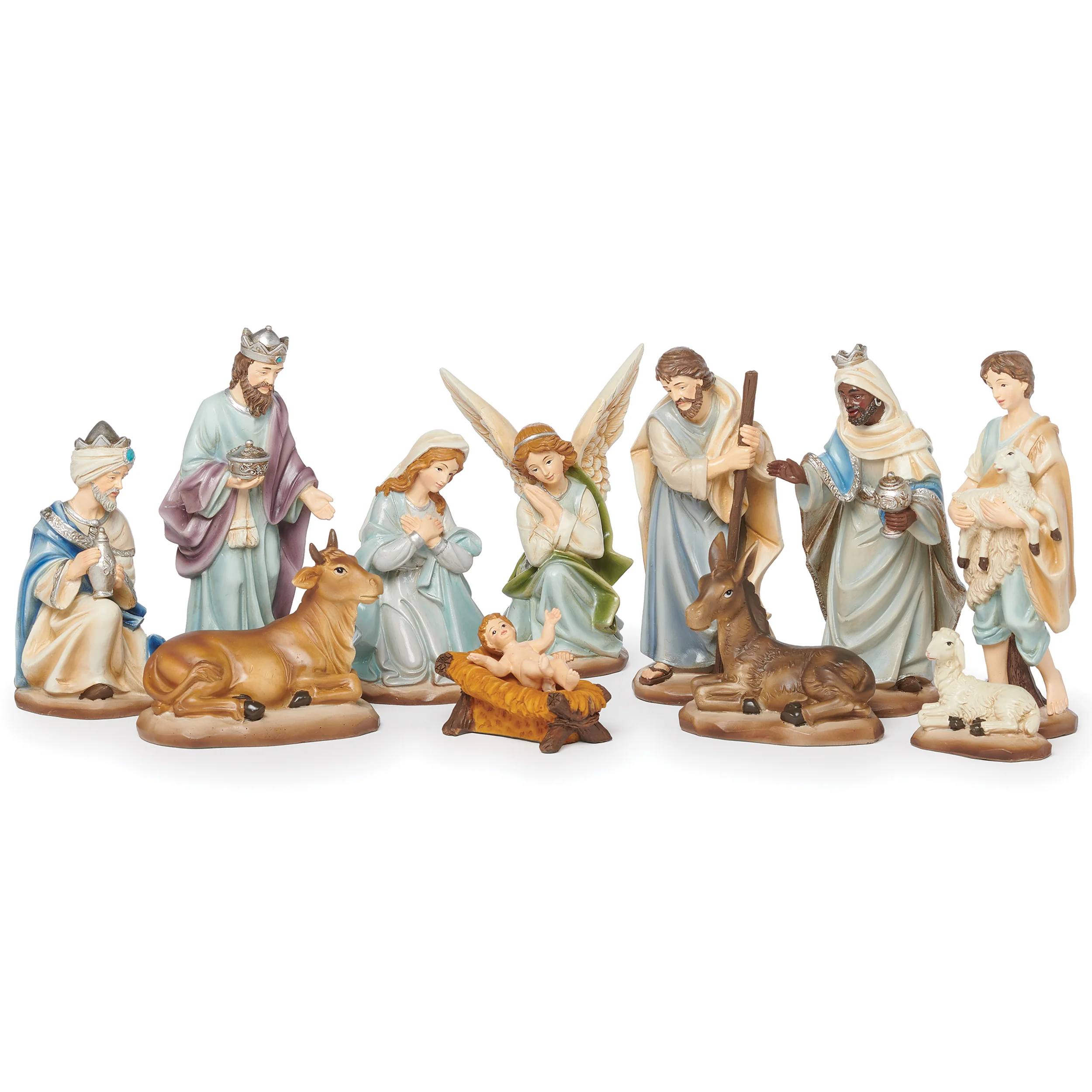 Soft Blue Nativity Set