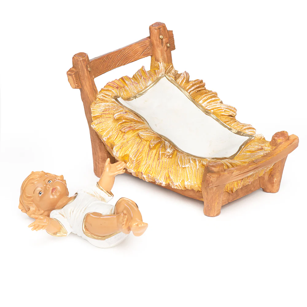 Fontanini Baby Jesus with Manger - 12" Scale - Image 7