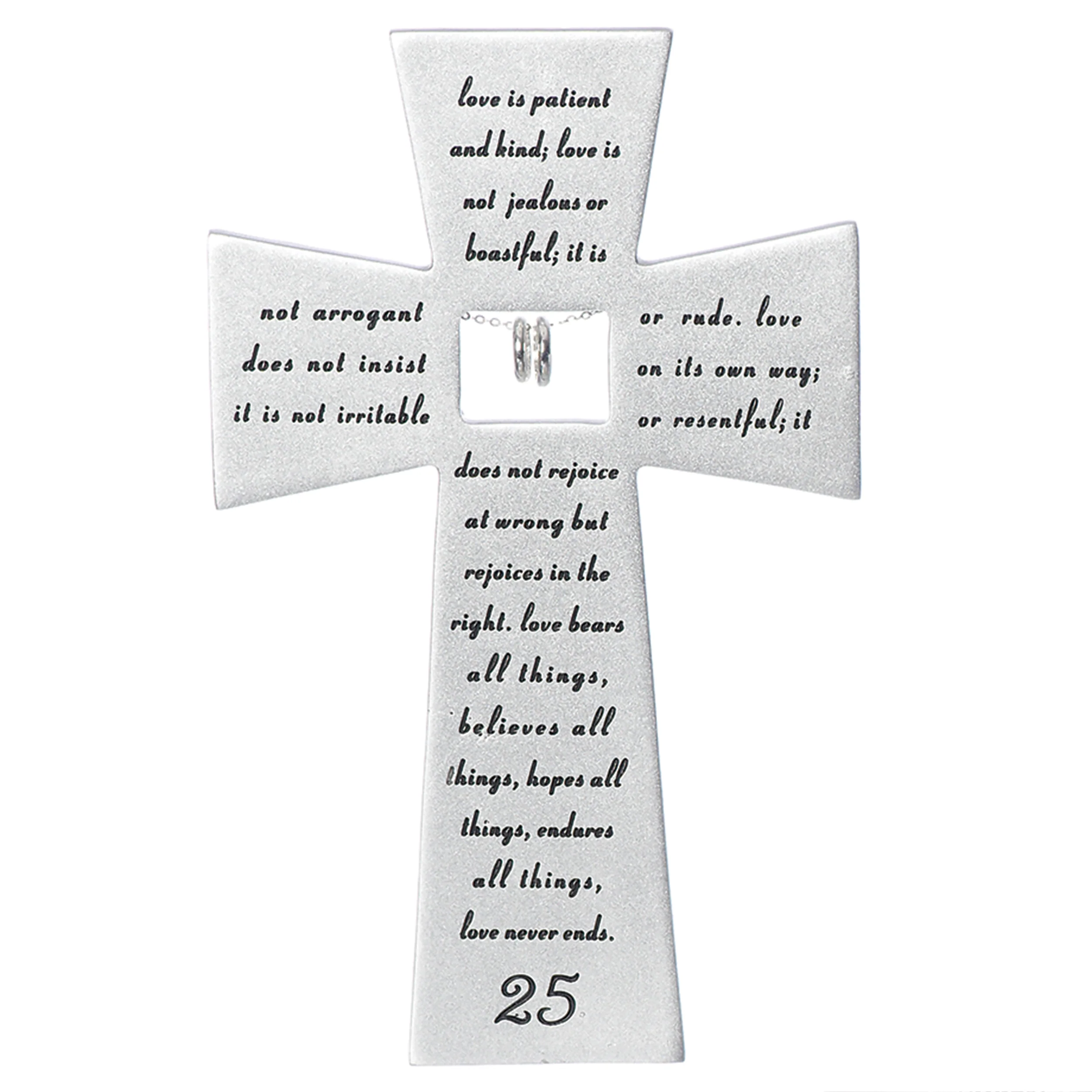 25th Anniversary Wall Cross – Love Never Fails