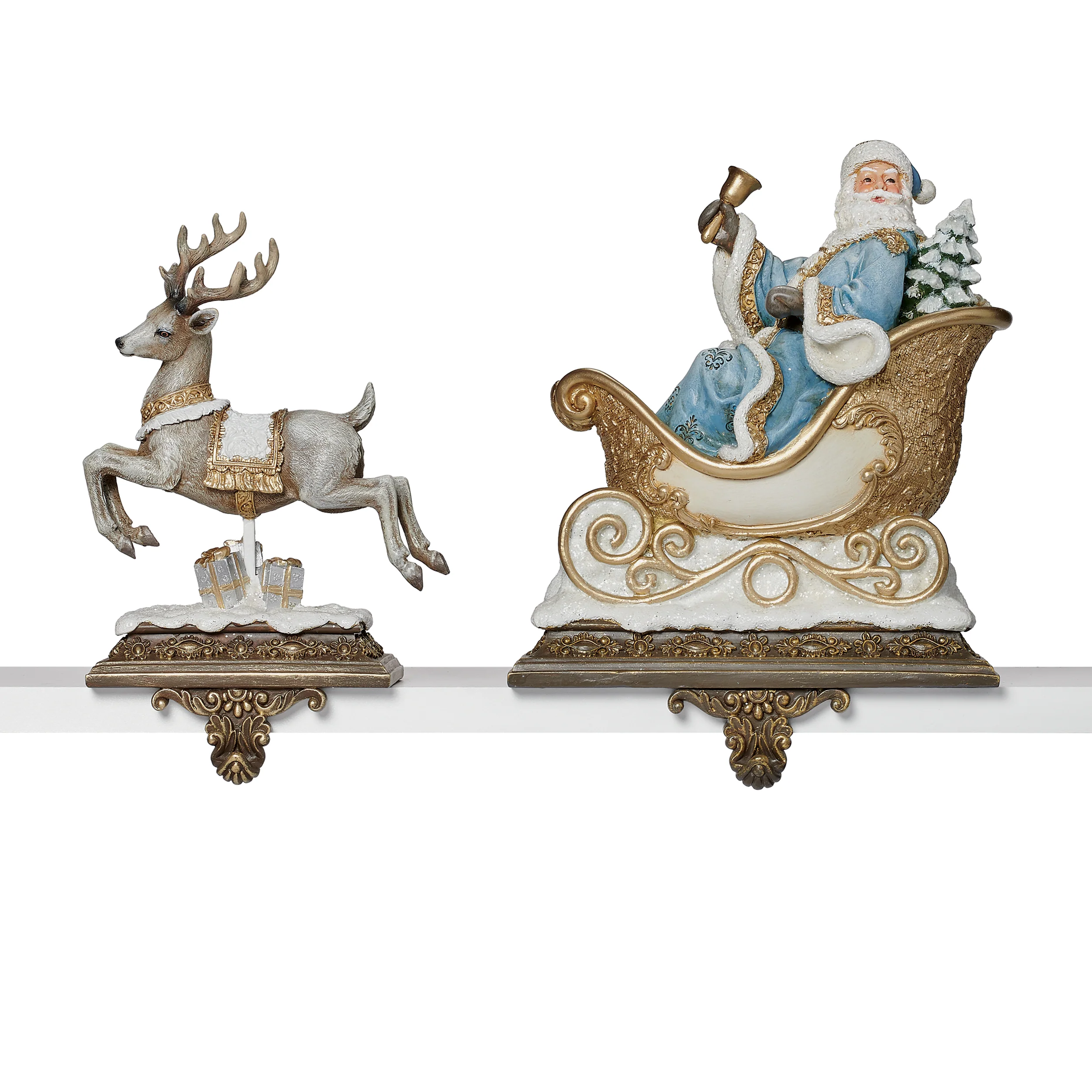 Joseph's Studio Santa & Deer Stocking Holder Set