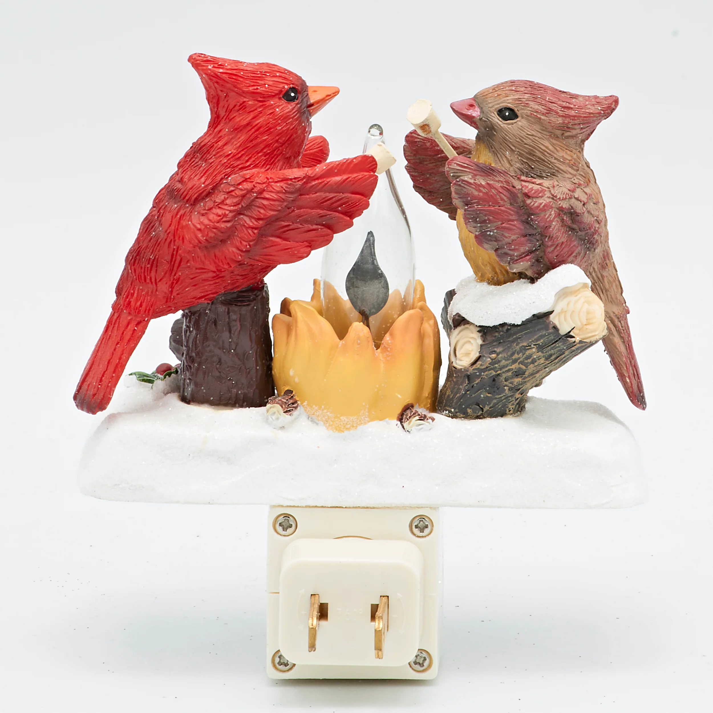 Roman Lights Flicker Flame Cardinals Roasting Marshmallows Night-Light - Image 3