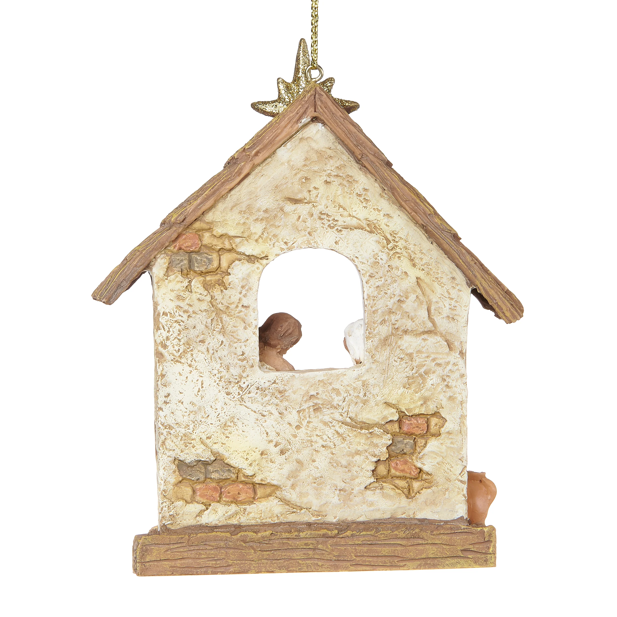 Fontanini Peace on Earth Nativity Ornament with Stable & Star - Image 3