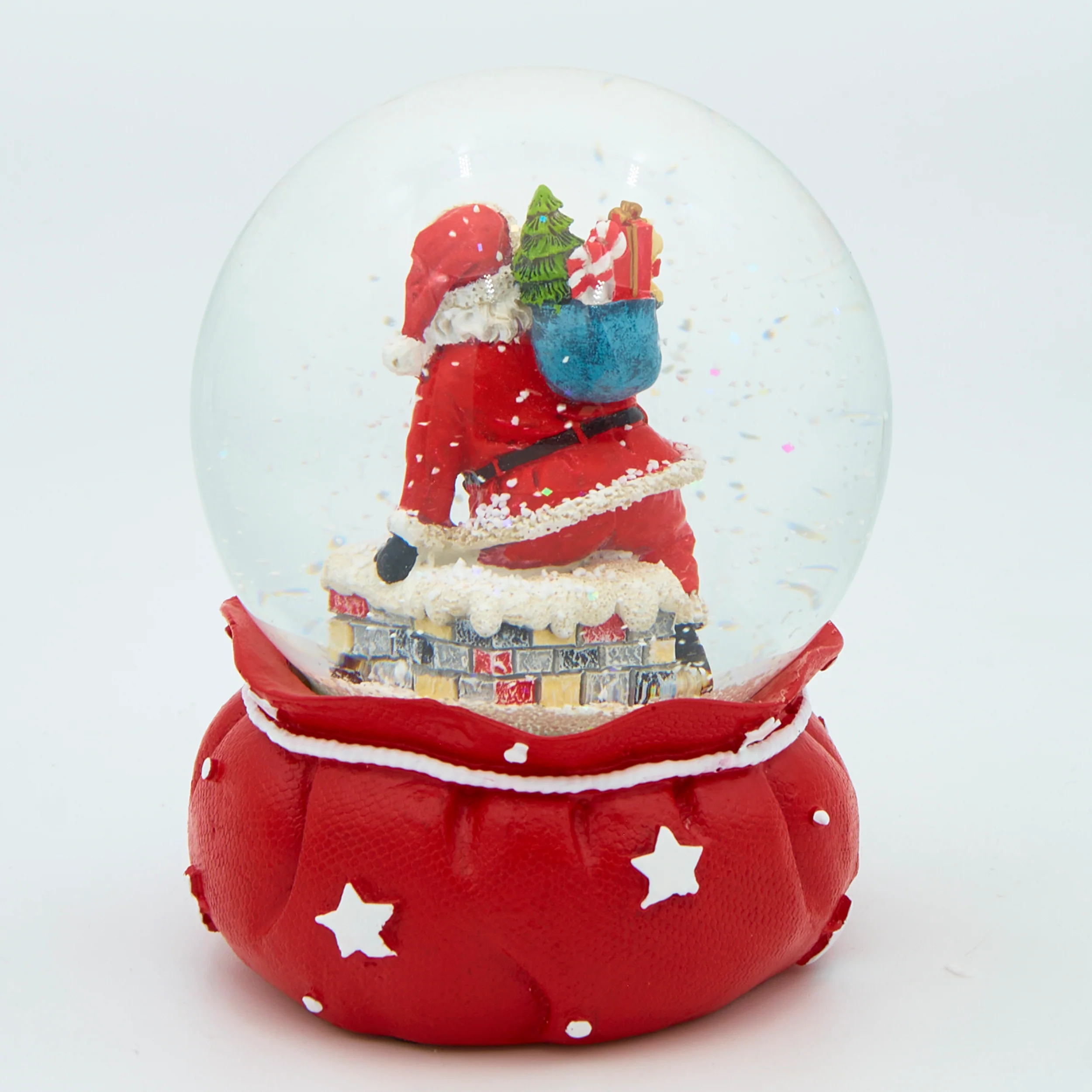 Glitterdome Santa in Gift Bag Base - Image 3