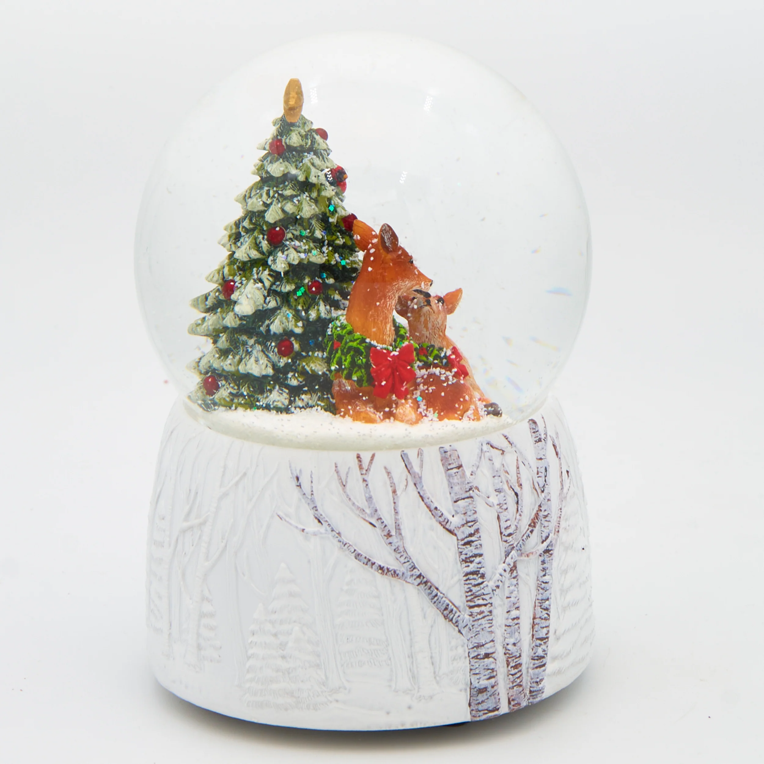 Glitterdome Musical Doe & Fawn – "O Christmas Tree" Tune - Image 2