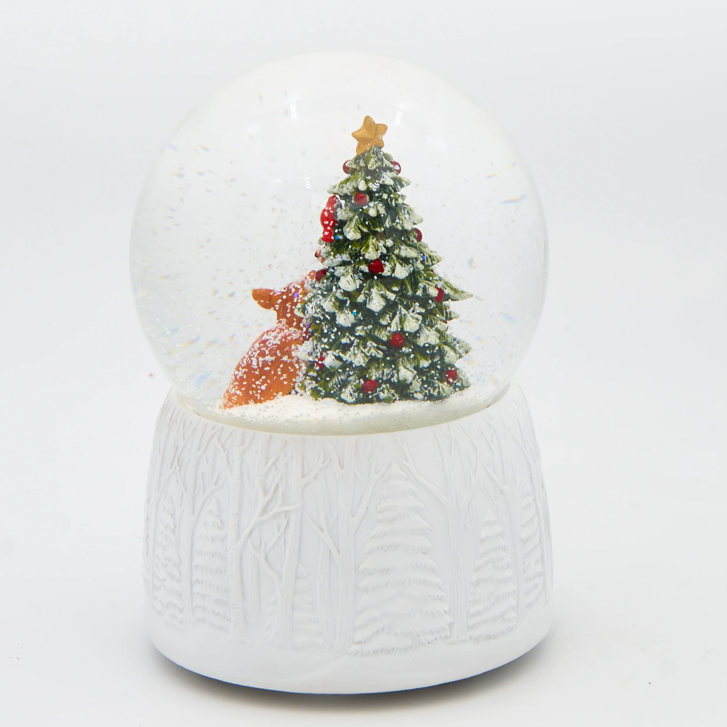 Glitterdome Musical Doe & Fawn – "O Christmas Tree" Tune - Image 3