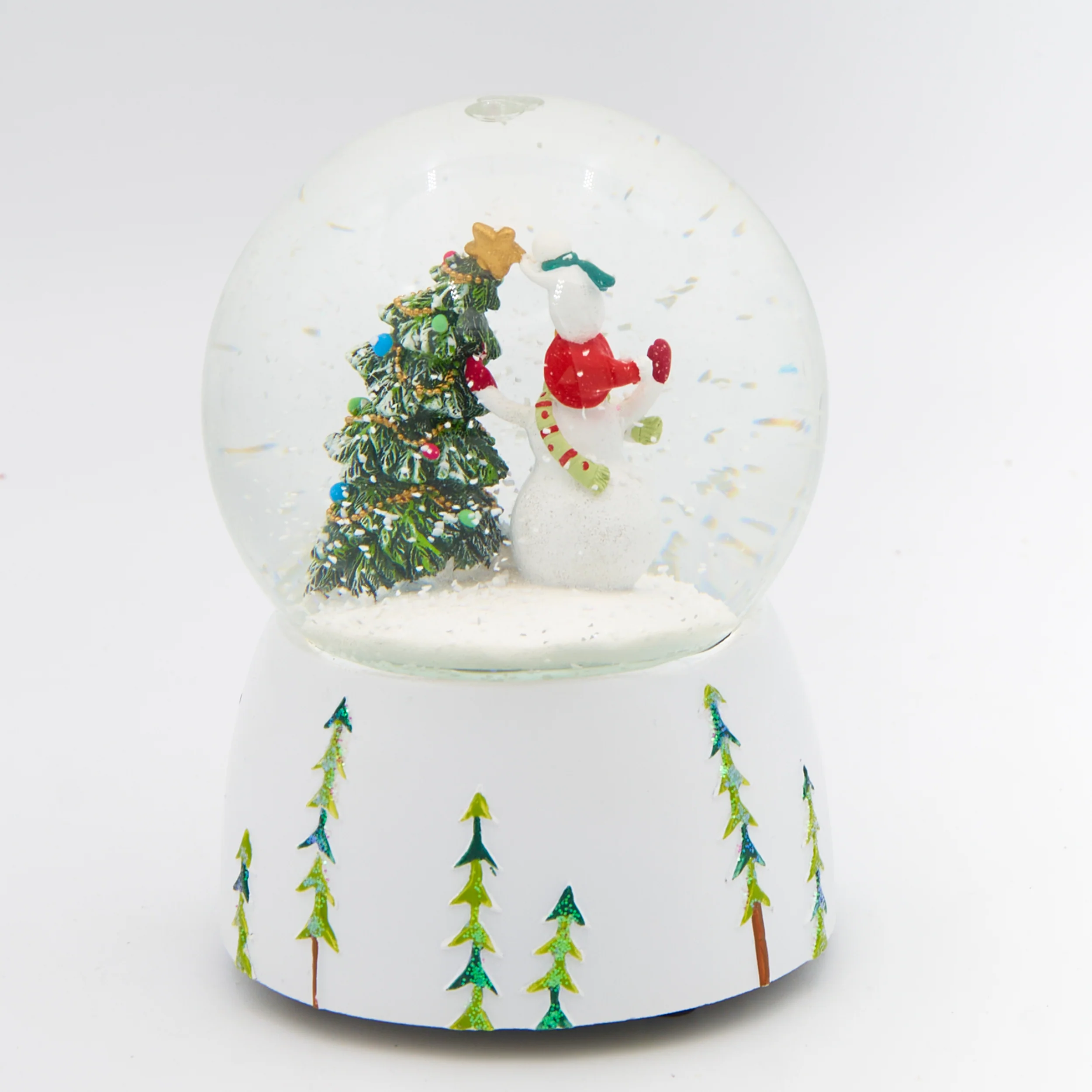 Glitterdome Musical Snowman with Child & Tree – "Holly Jolly Christmas" Tune - Image 3