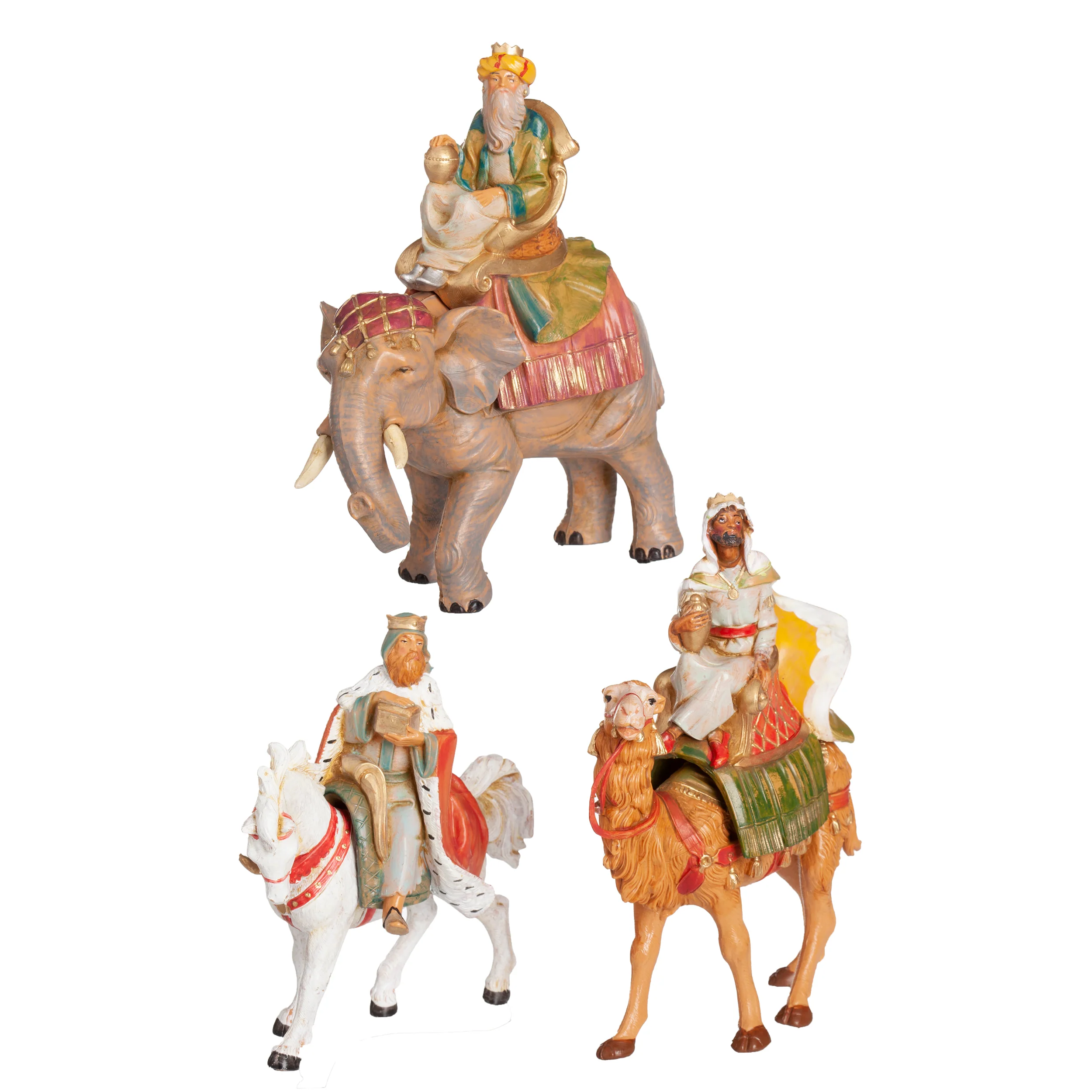 Fontanini Three Kings on Animals Set - 5" Scale - Image 4
