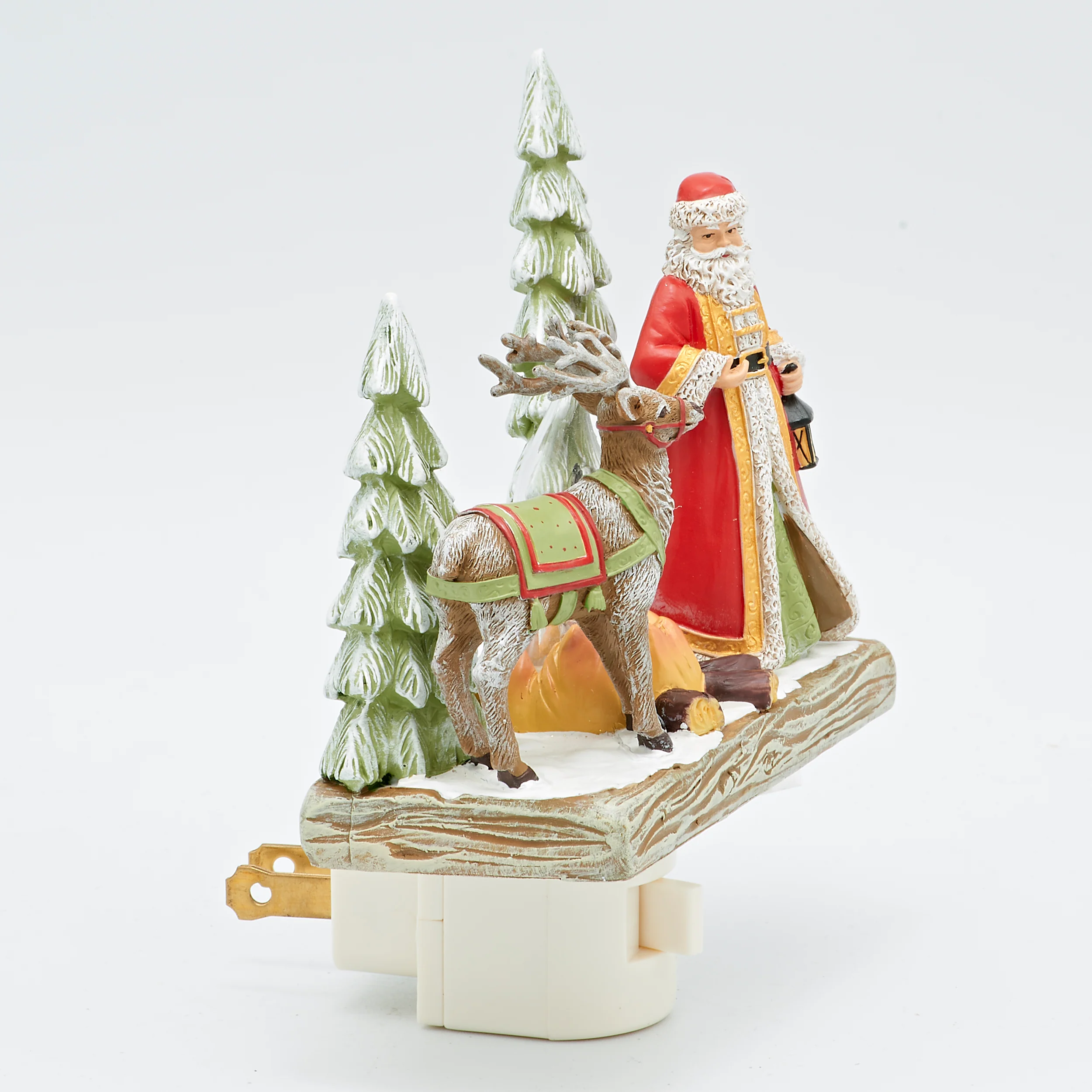 Roman Lights Flickering Flame Santa & Reindeer Night-Light - Image 3