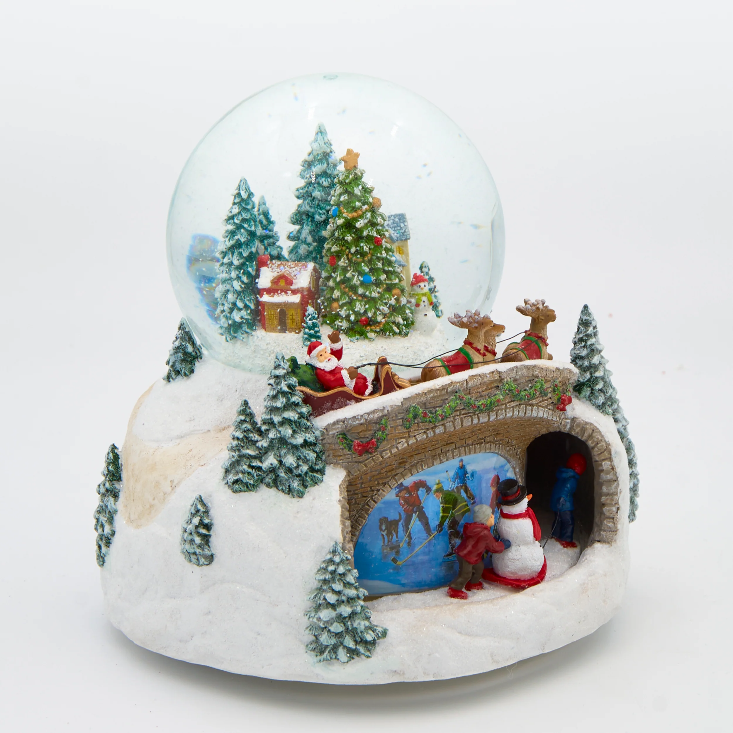 Glitterdome Musical Rotating Kids in Village – "Jingle Bells" Tune - Image 2