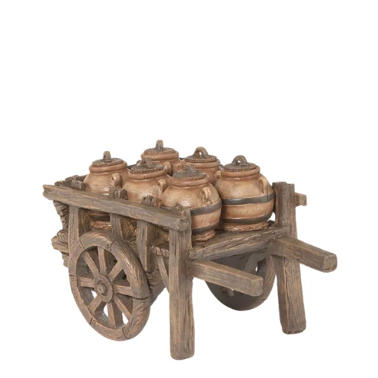 Fontanini Cart with Pots - 5" Scale - Image 3