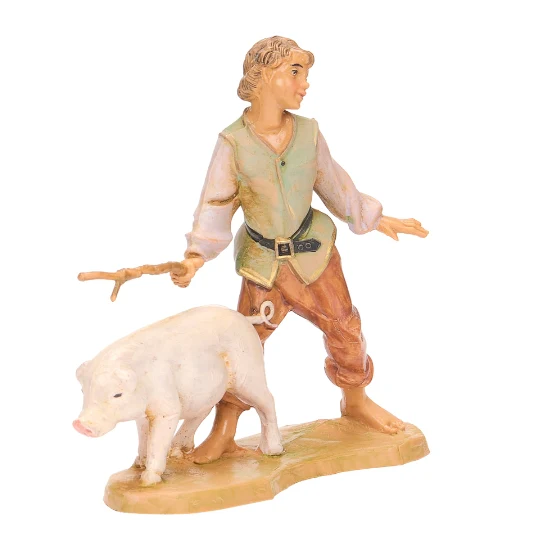 Fontanini Clement the Boy with Pig - 5" Scale - Image 3