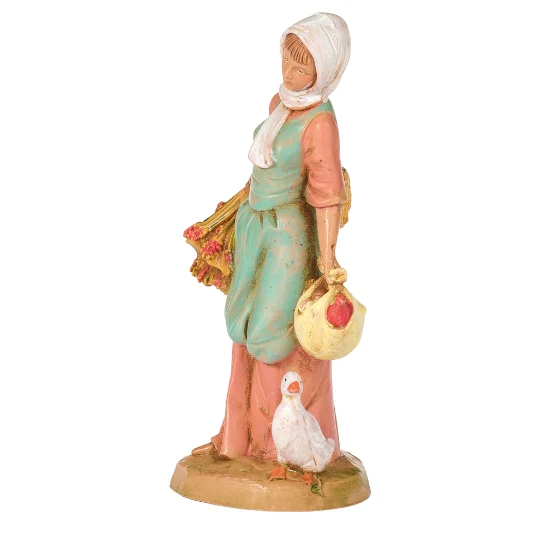 Fontanini Hannah the Farmer - 5" Scale - Image 2