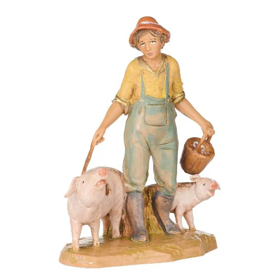 Fontanini Jedediah the Pig Farmer - 5" Scale - Image 4