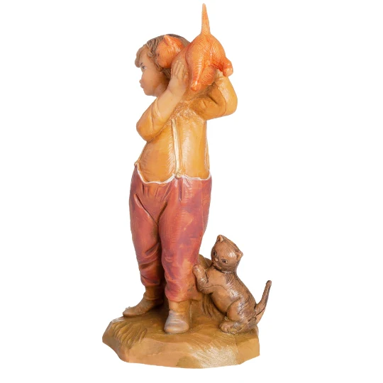 Fontanini Seth the Boy with Cats - 5" Scale - Image 2