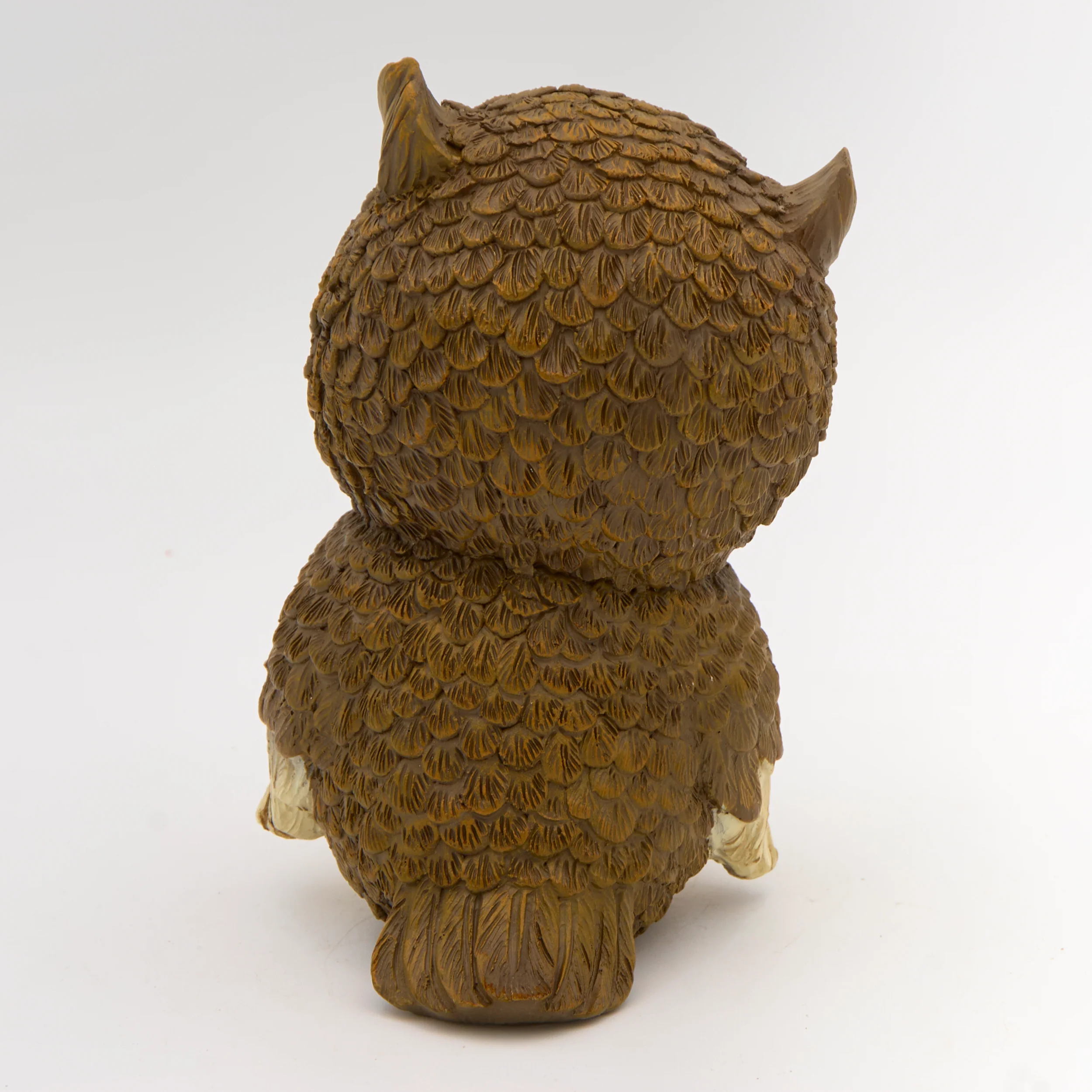 Wide-Eyed Owl with Daisy Garden Statue - Image 3