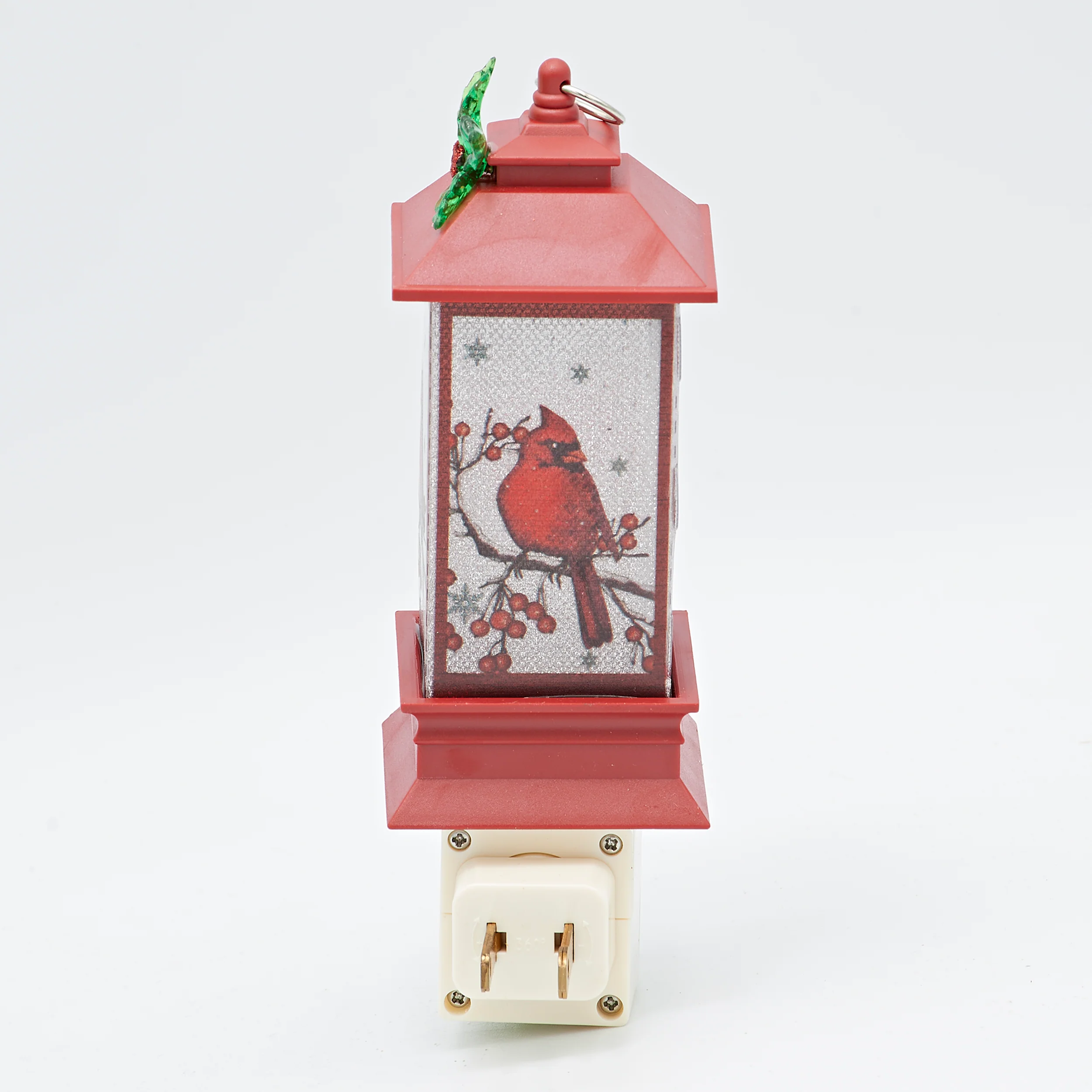 Roman Lights Red Lantern with Cardinal Night-Light - Image 3