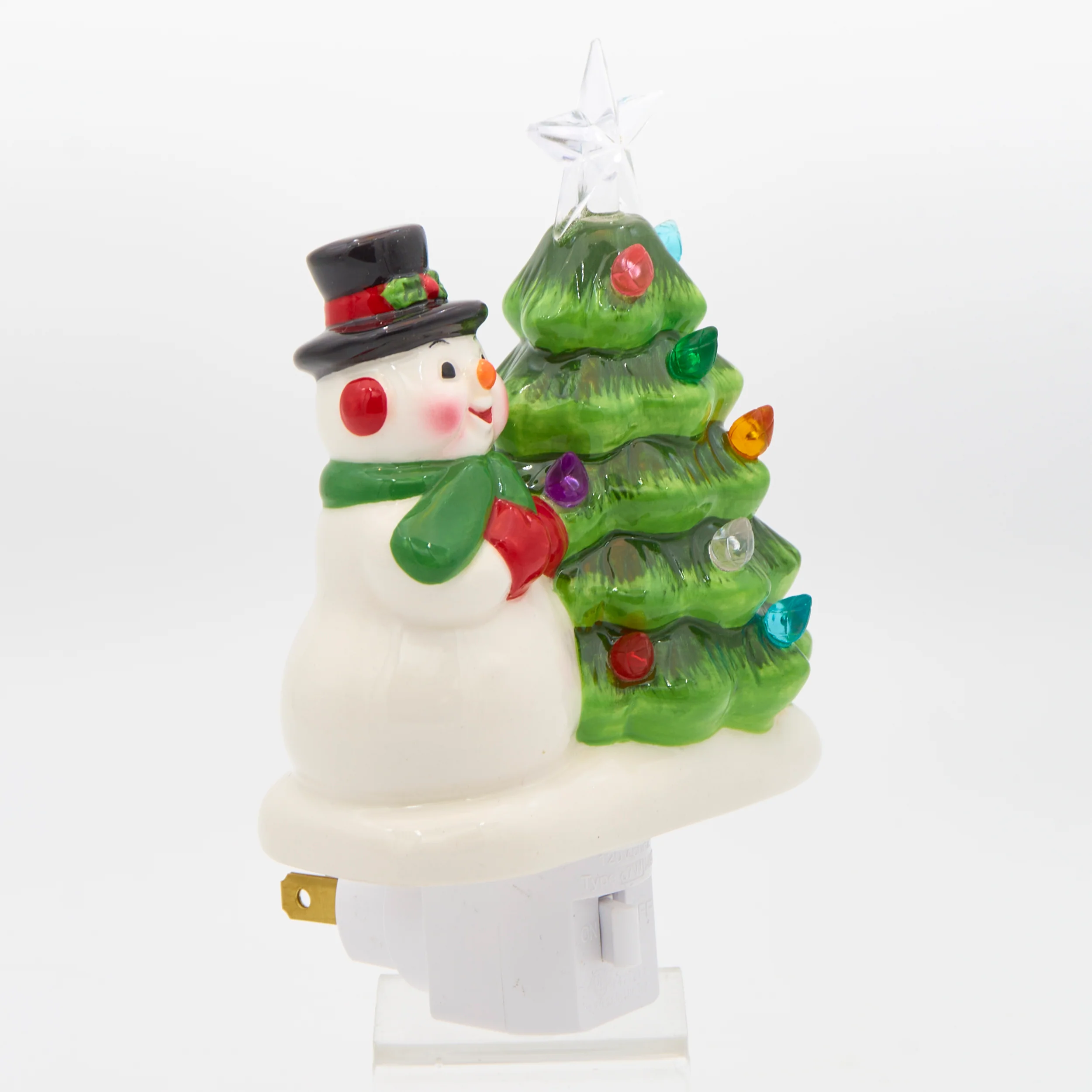 Roman Lights Snowman & Christmas Tree Night-Light - Image 2