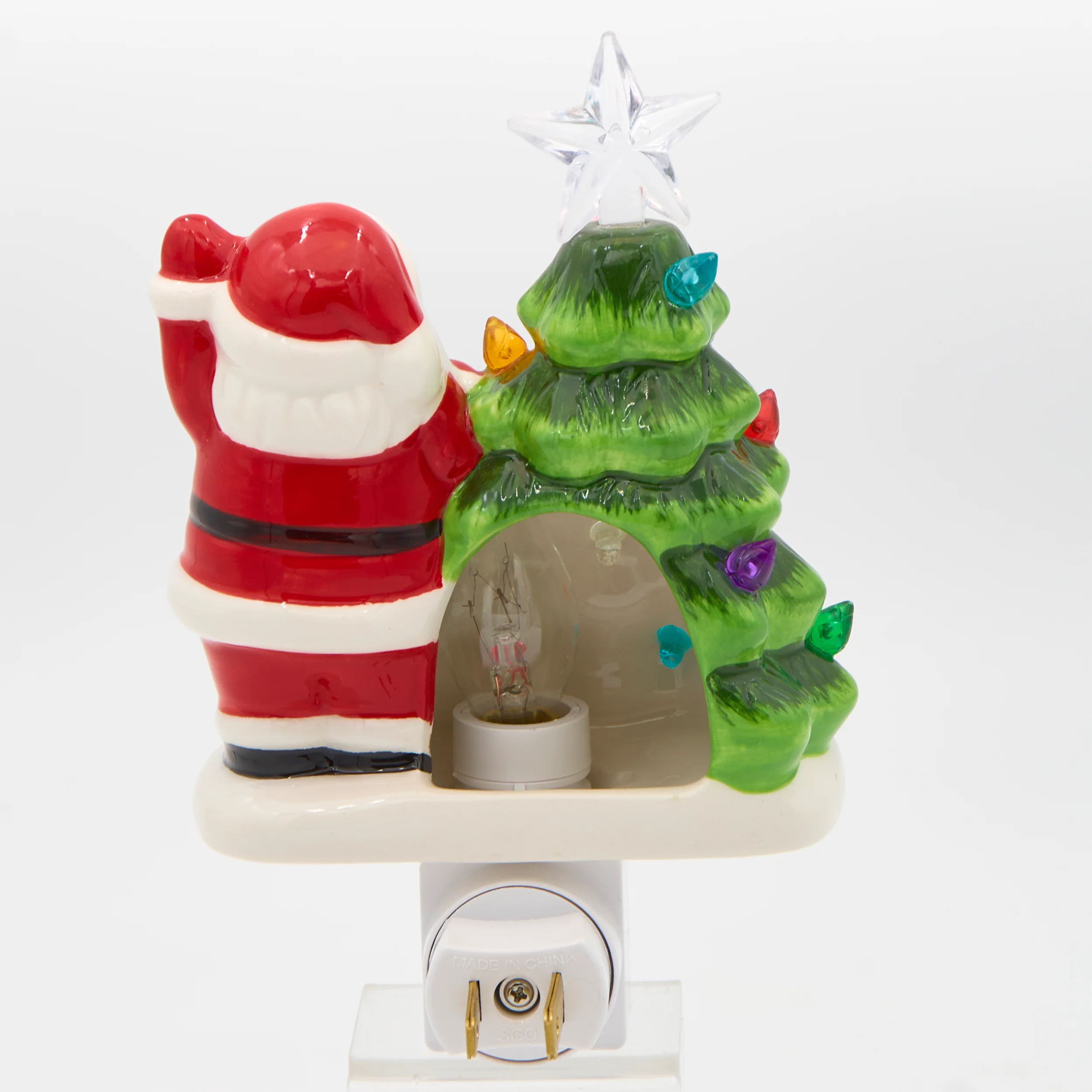 Roman Lights Santa & Christmas Tree Night-Light - Image 3