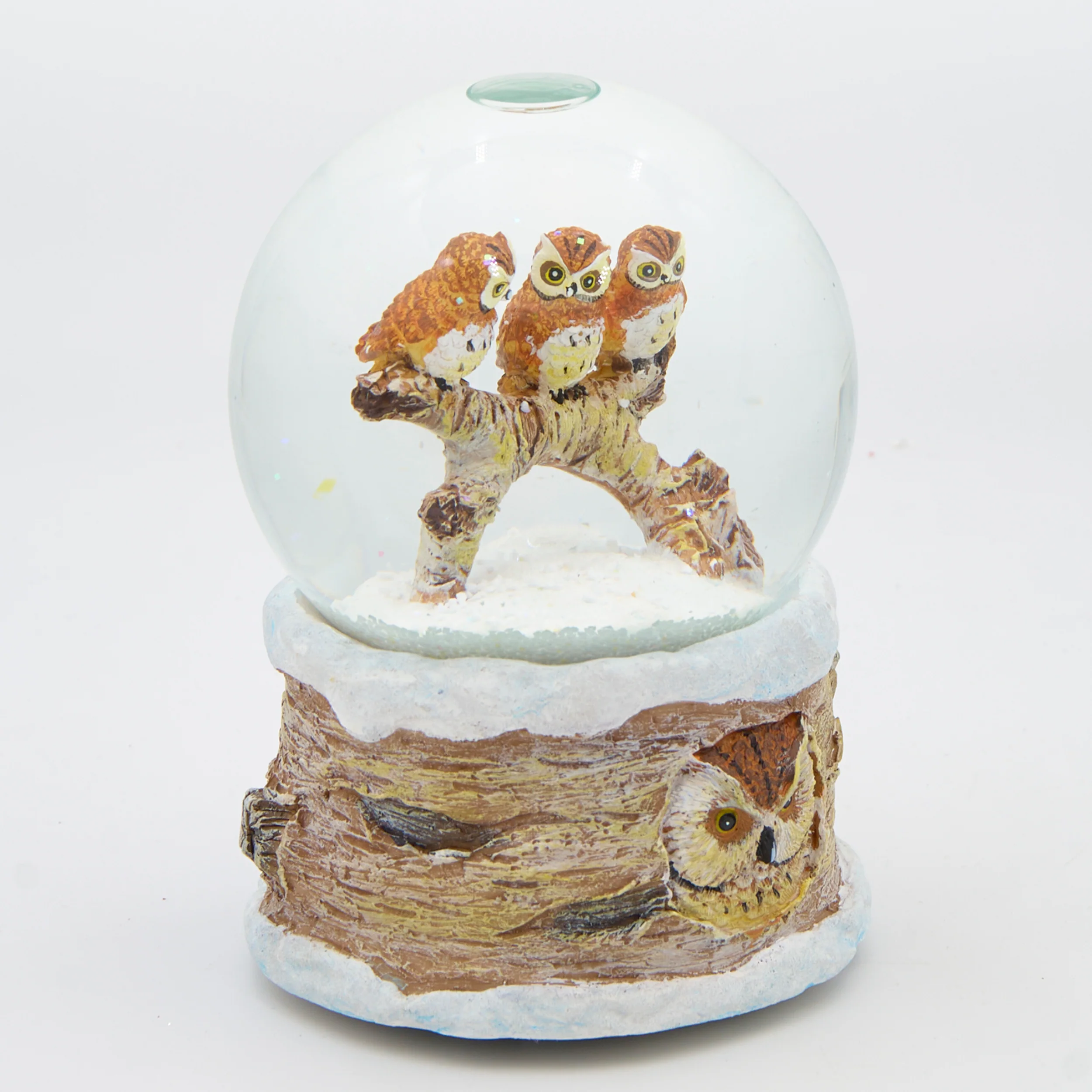 Glitterdome Musical Owls on Branch – "Carol of the Bells" Tune - Image 2