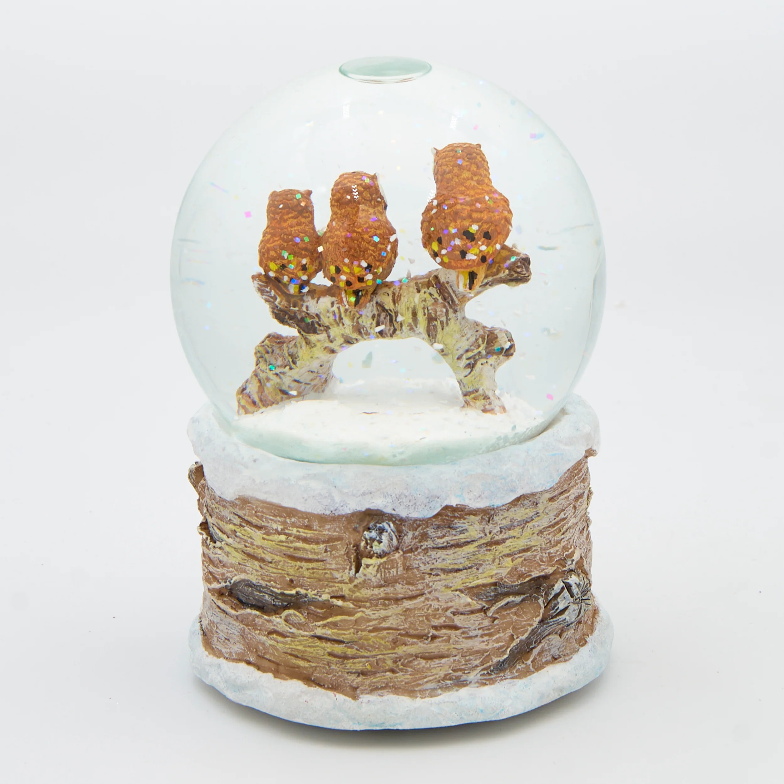 Glitterdome Musical Owls on Branch – "Carol of the Bells" Tune - Image 3