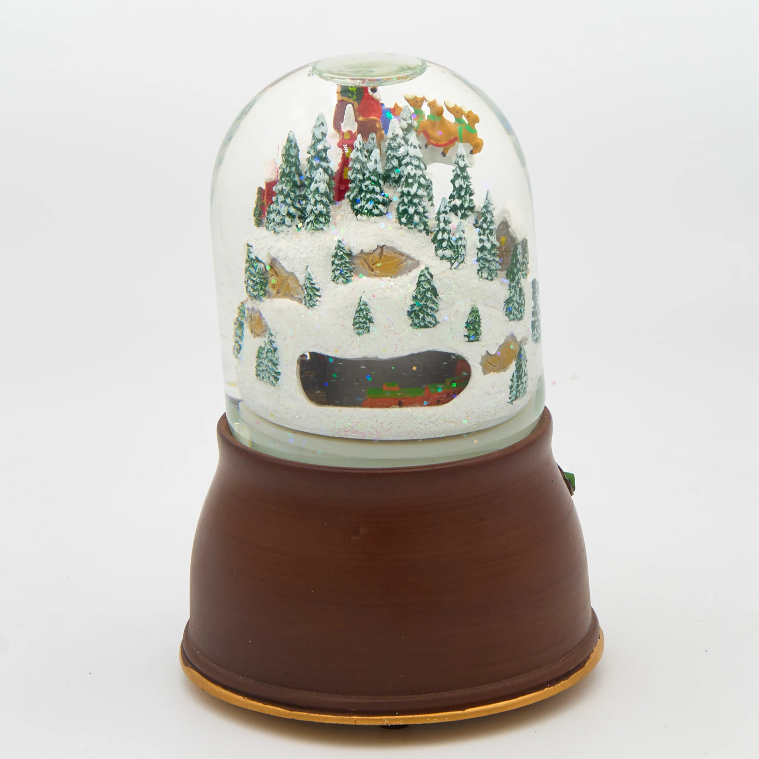 Glitterdome Musical Village & Rotating Train with Santa Bullet – "Up on the House Top" Tune - Image 3