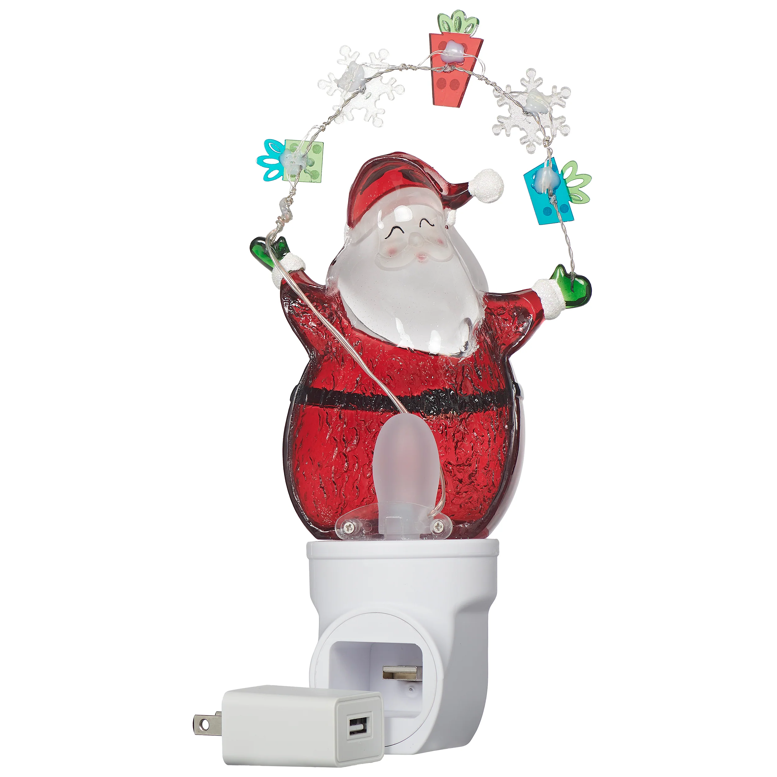 Roman Lights Santa with Snowflake & Present Garland Night-Light - Image 5