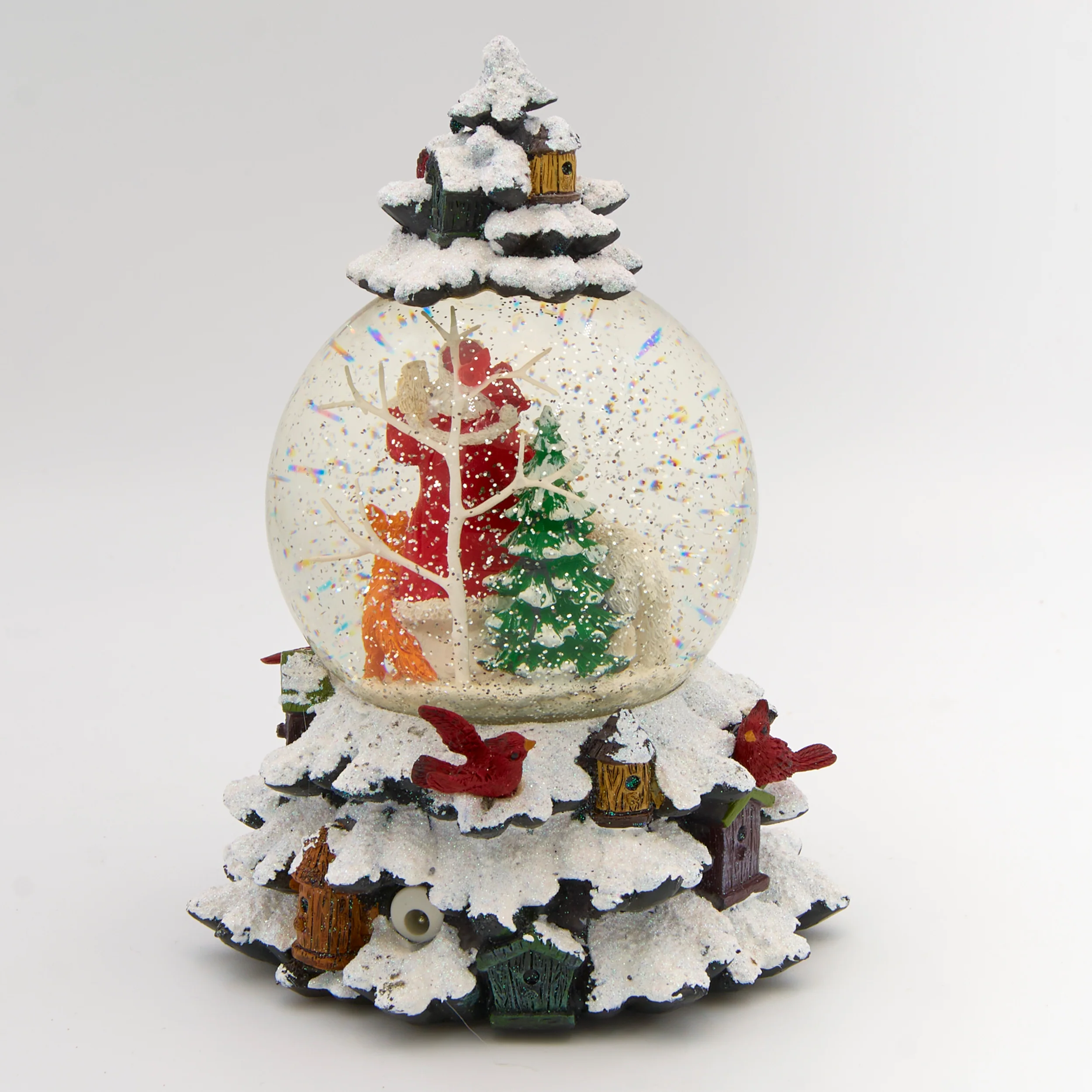 Glitterdome Tree with Santa & Animals Lighted Musical Swirl – "Winter Wonderland" Tune - Image 3