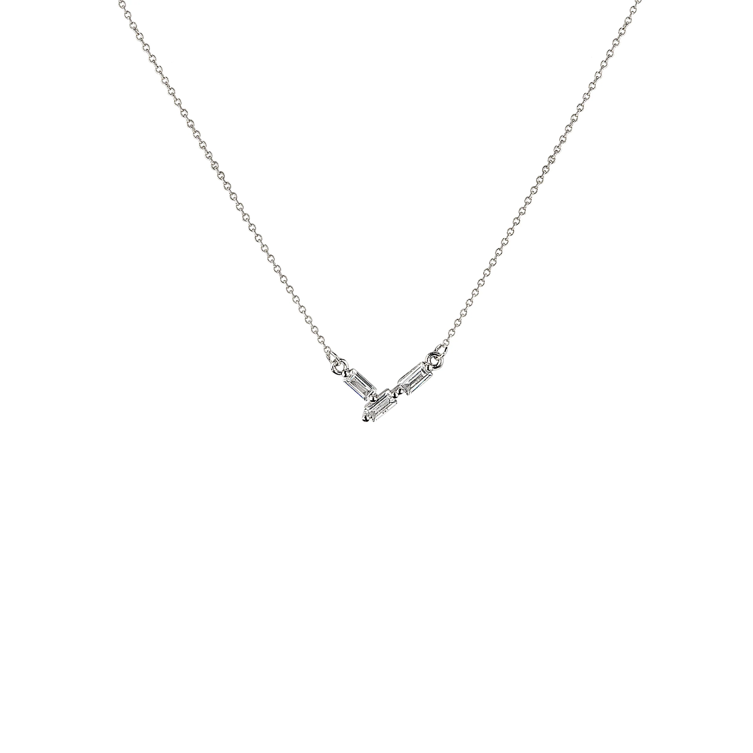 Alexa's Angels Beautifully Broken Necklace - V Baguette Cut - Image 2