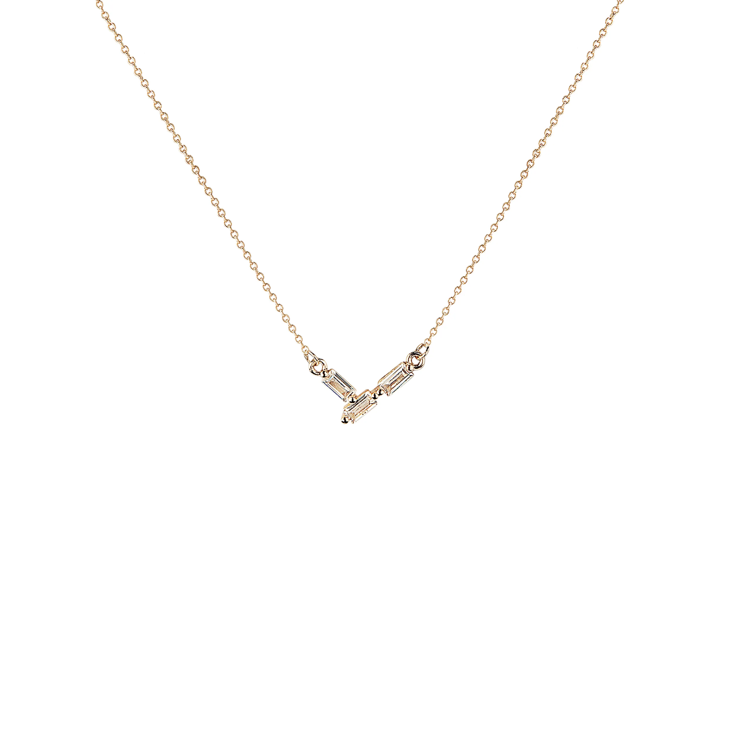Alexa's Angels Beautifully Broken Necklace - V Baguette Cut - Image 4