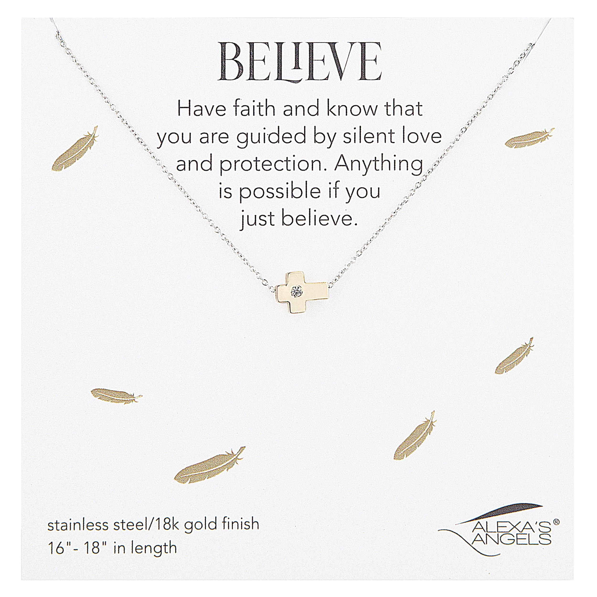 Alexa's Angels You Are An Angel Cross Necklace