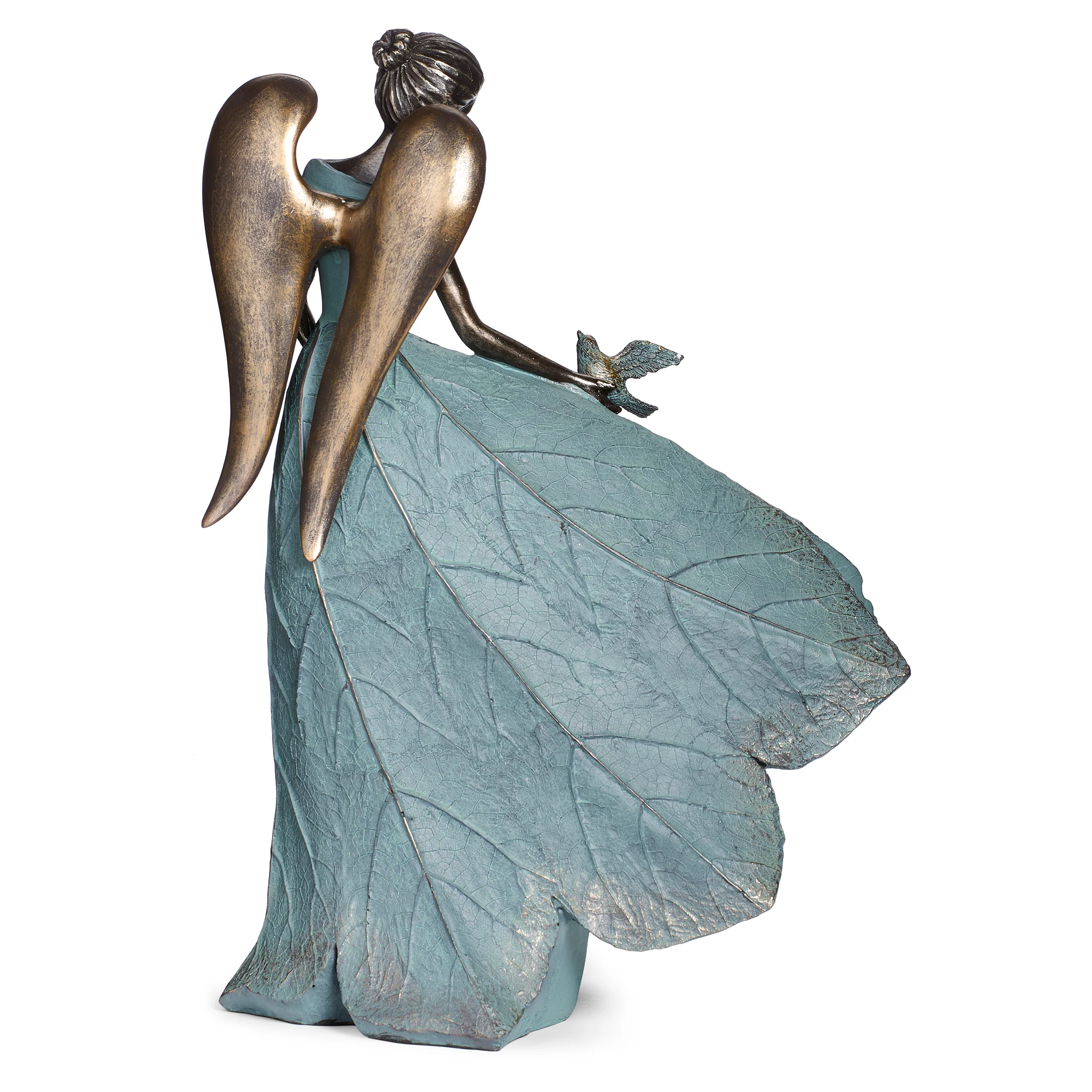 Angel with Bird Garden Statue - Image 4