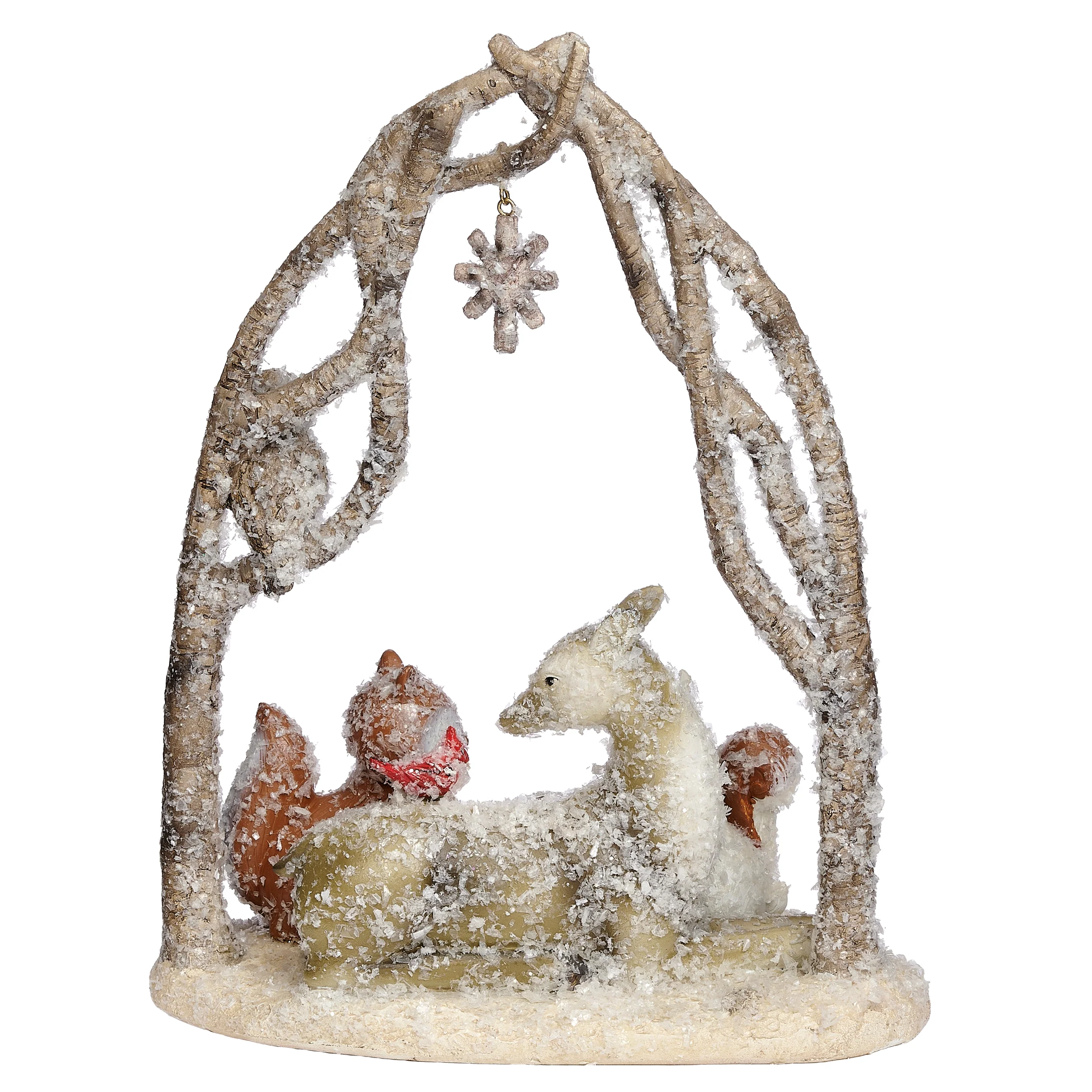 Animal Nativity with Arch & Star Birch Branch Figure - Image 2