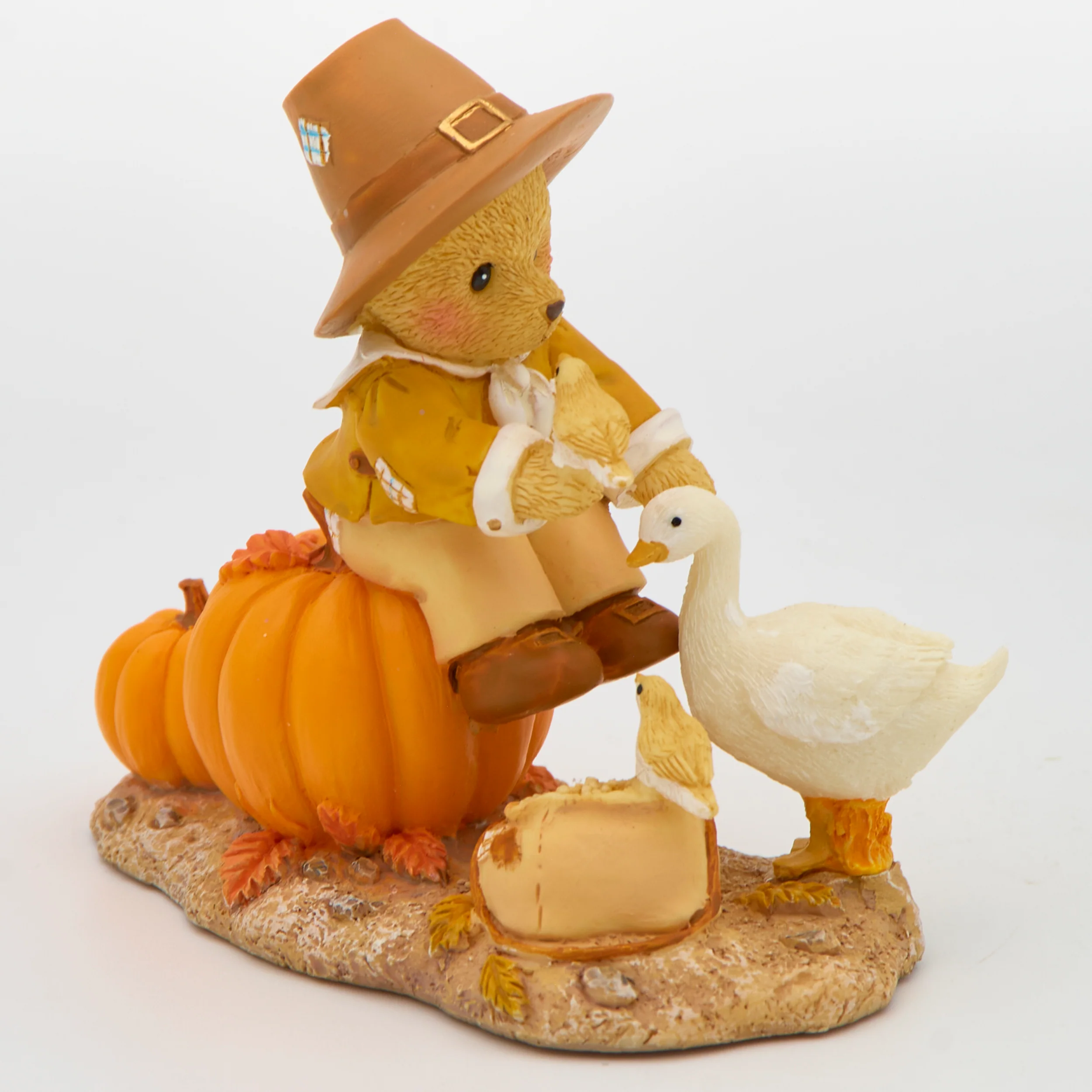 Bear with Goose Thanksgiving Figure – Cherished Teddies - Image 2