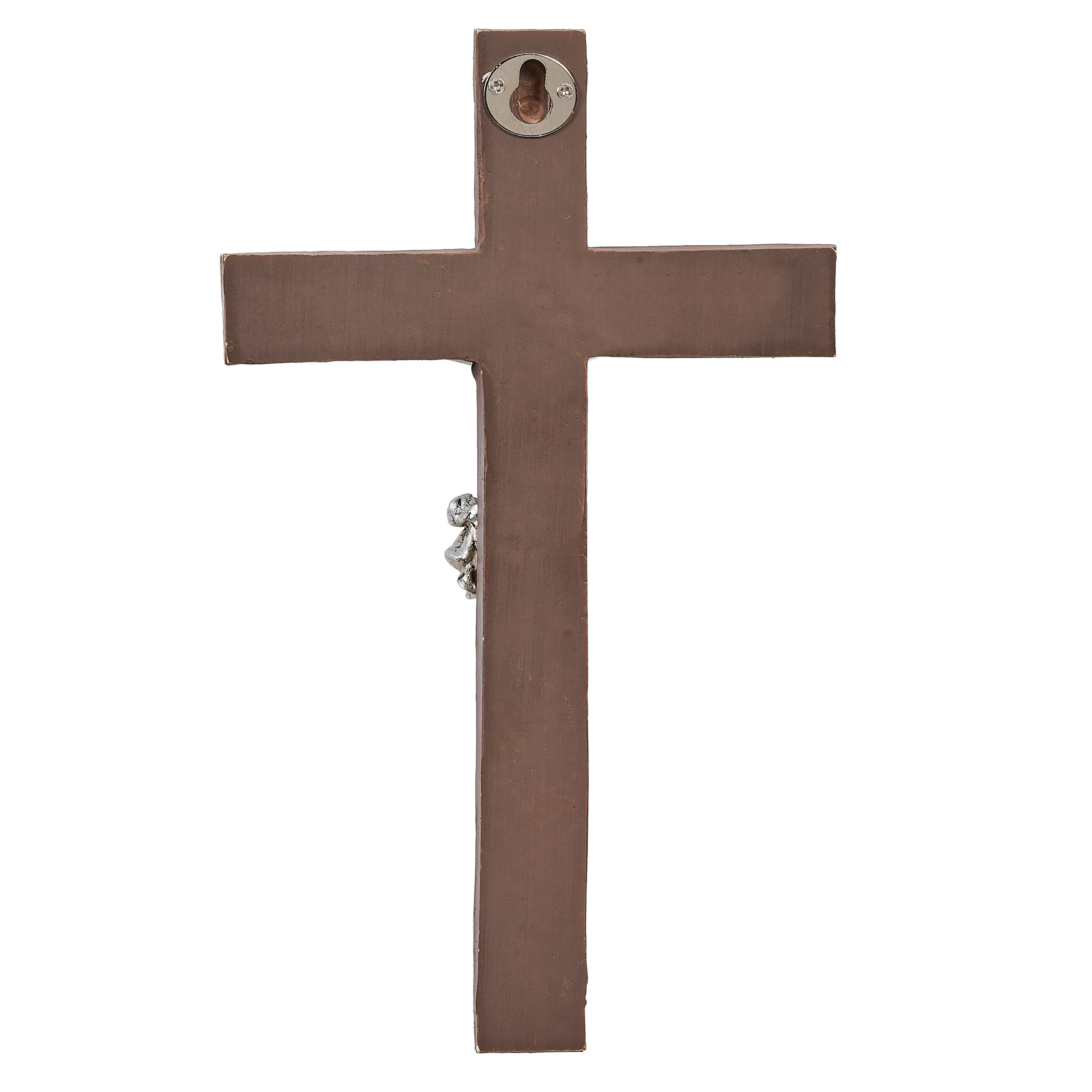 Beveled Wall Crucifix with Silver Corpus - Image 4