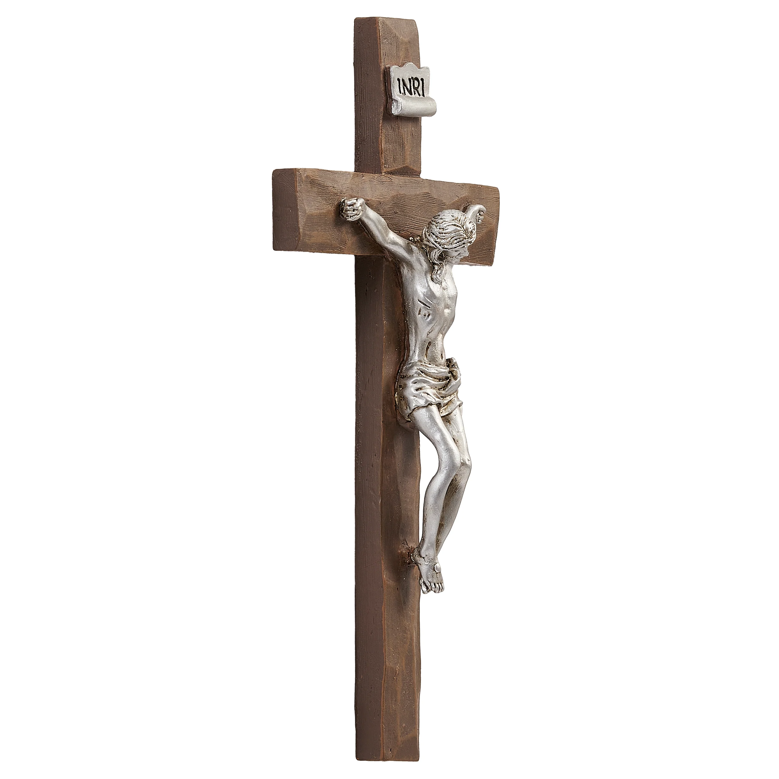 Beveled Wall Crucifix with Silver Corpus - Image 5