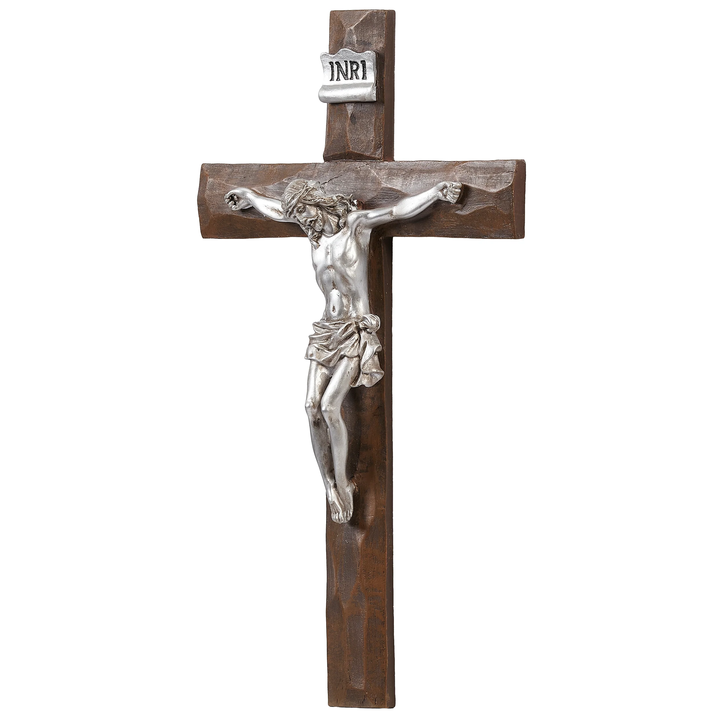 Beveled Wall Crucifix with Silver Corpus - Image 7