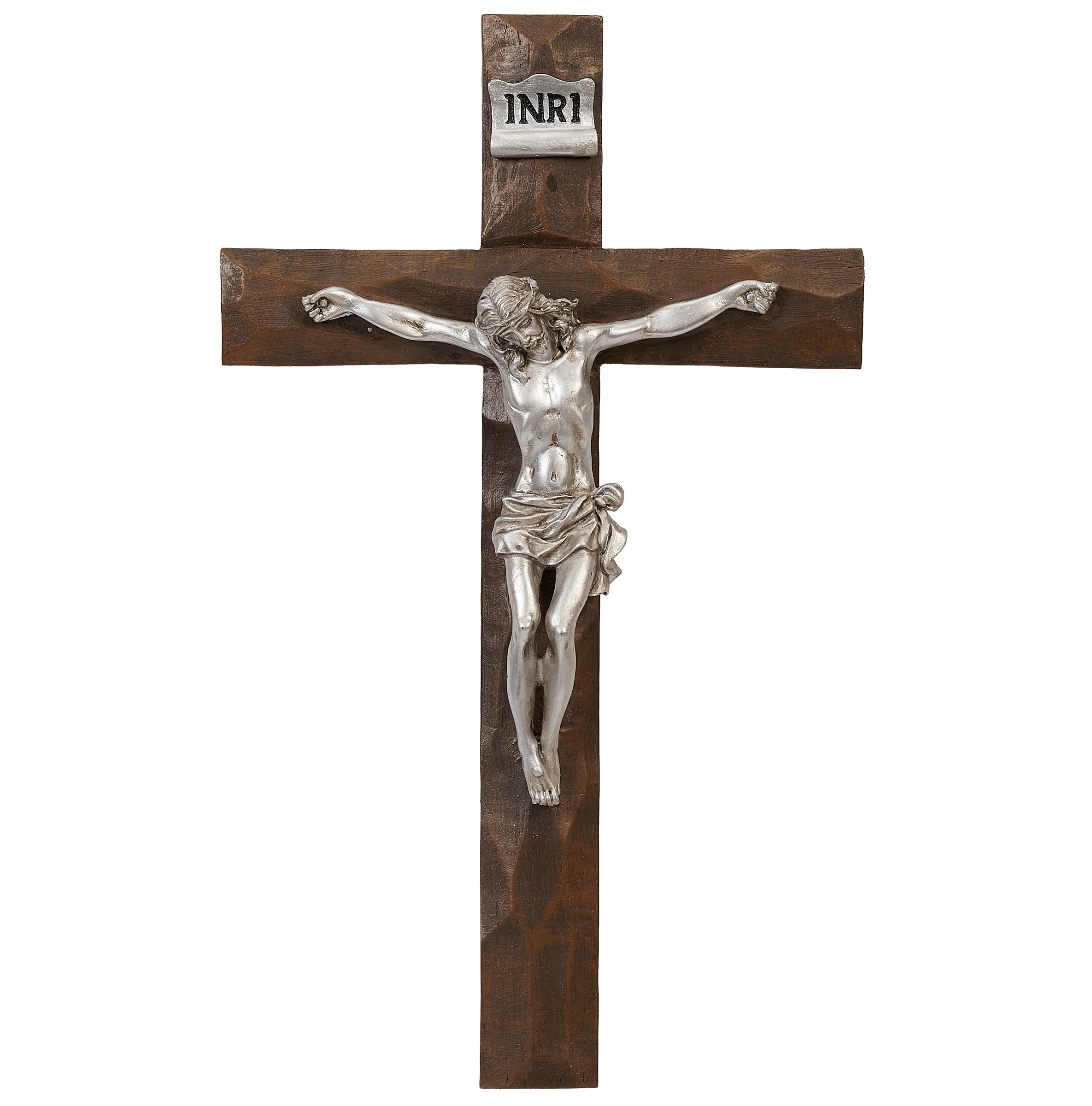 Beveled Wall Crucifix with Silver Corpus - Image 9