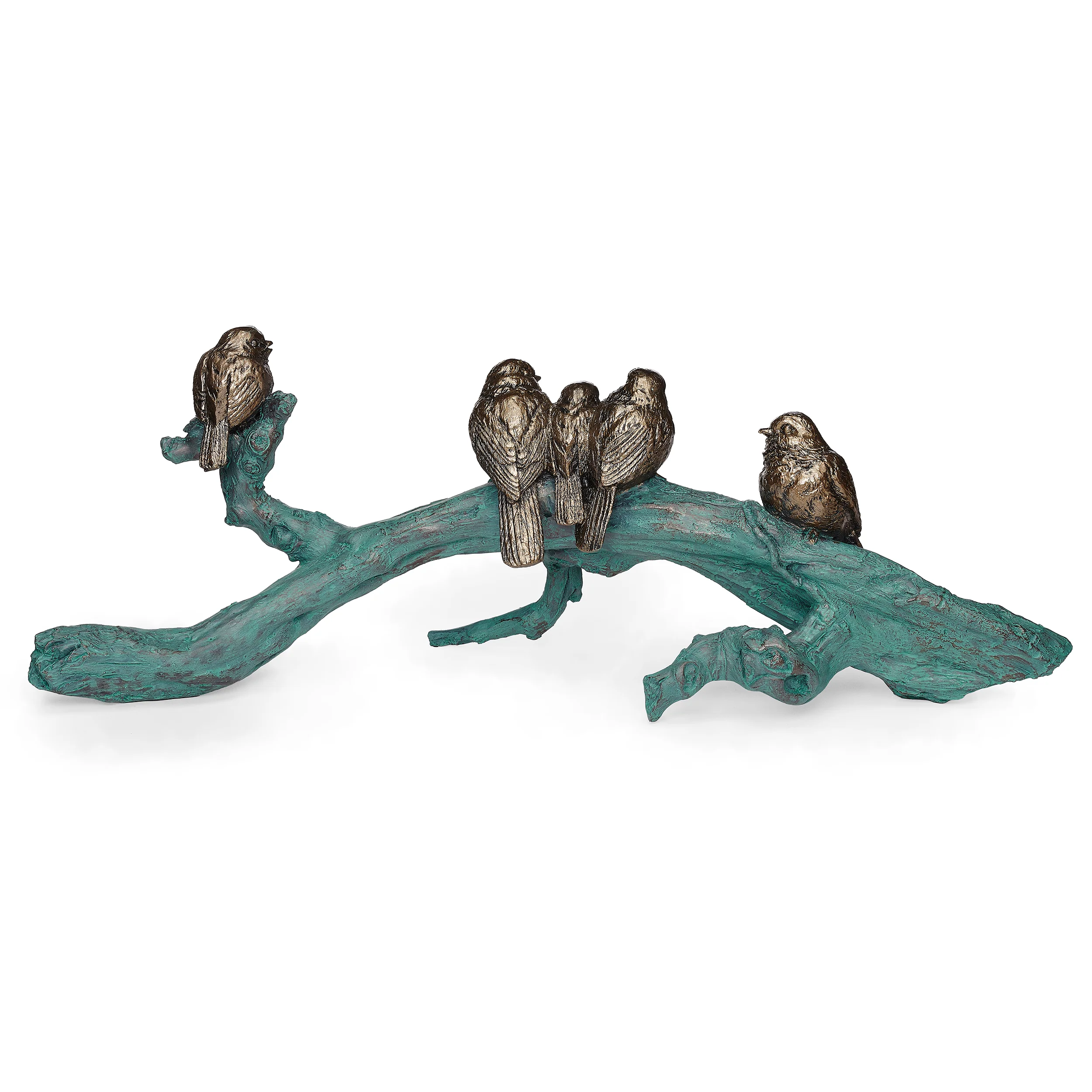 Birds on Branch Resin Garden Statue - Image 2