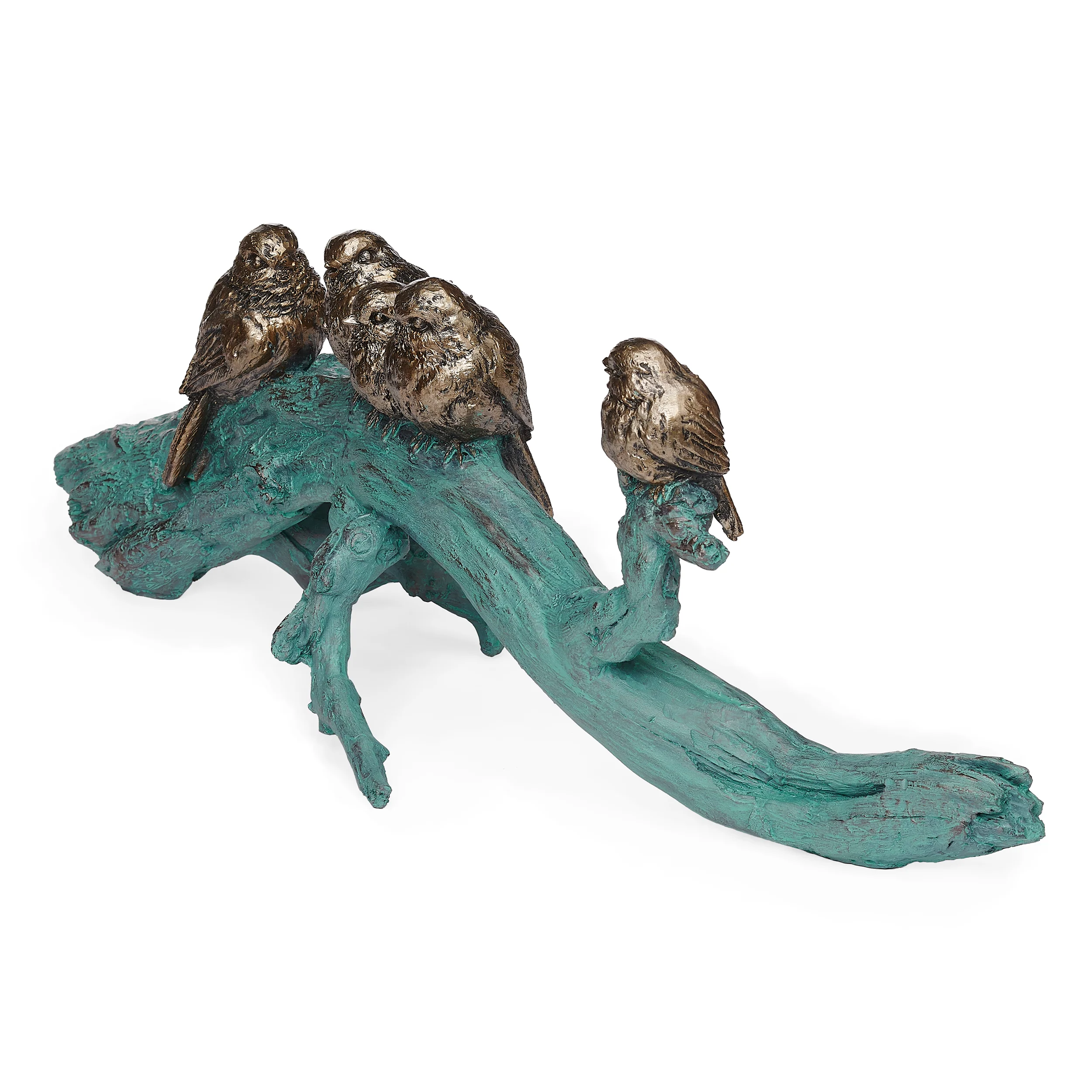 Birds on Branch Resin Garden Statue - Image 3