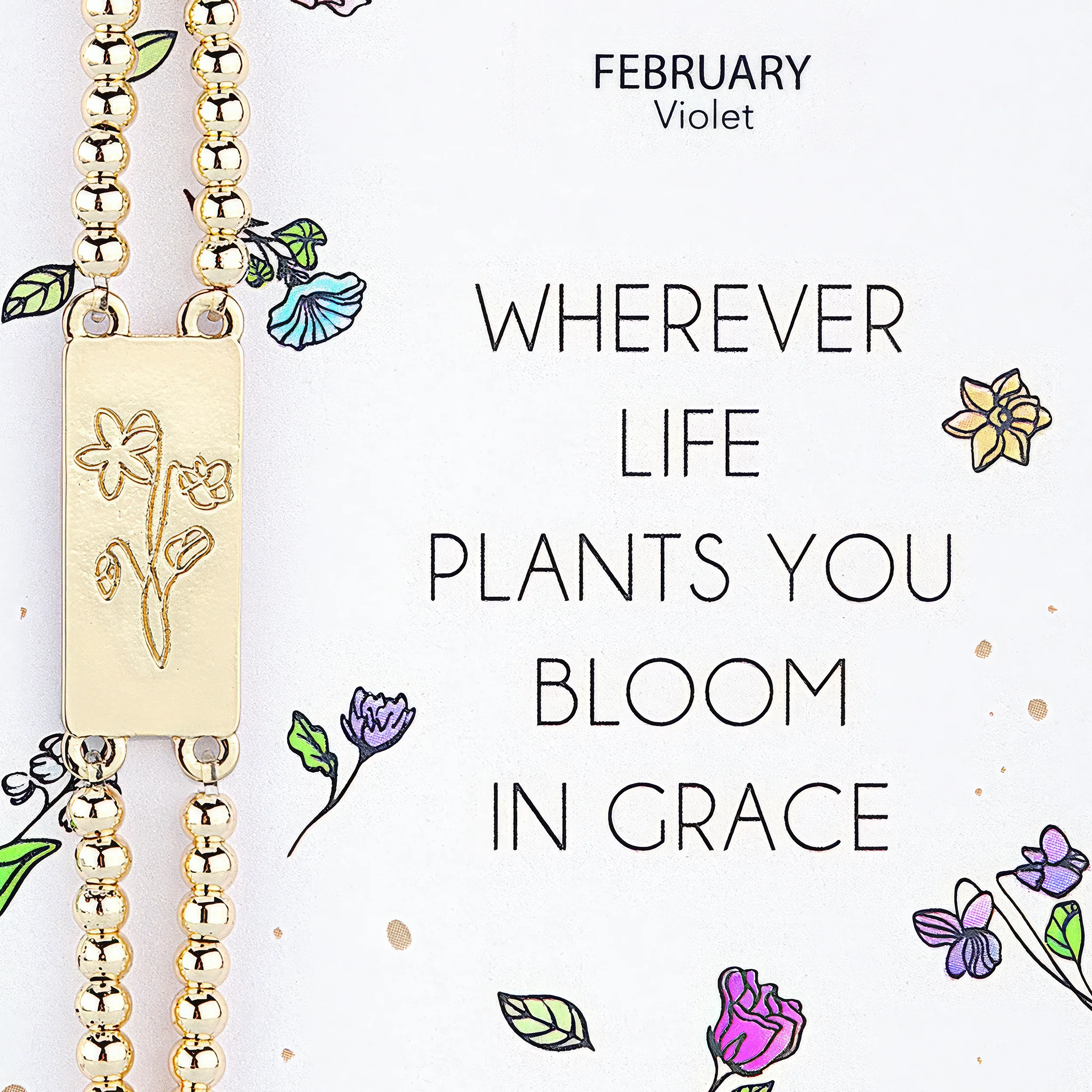 Alexa's Angels Birth Flower Bracelet - Image 2