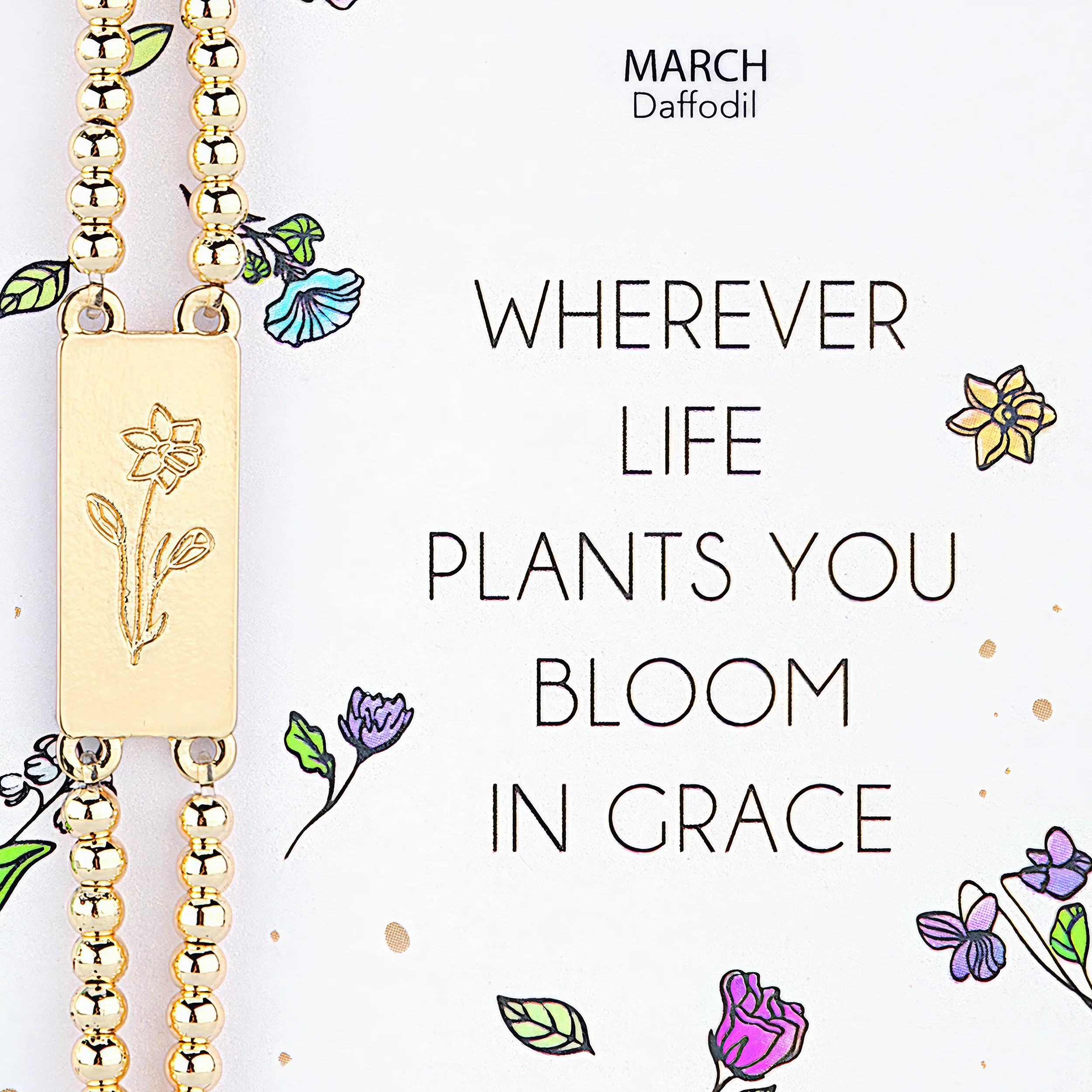 Alexa's Angels Birth Flower Bracelet - Image 3