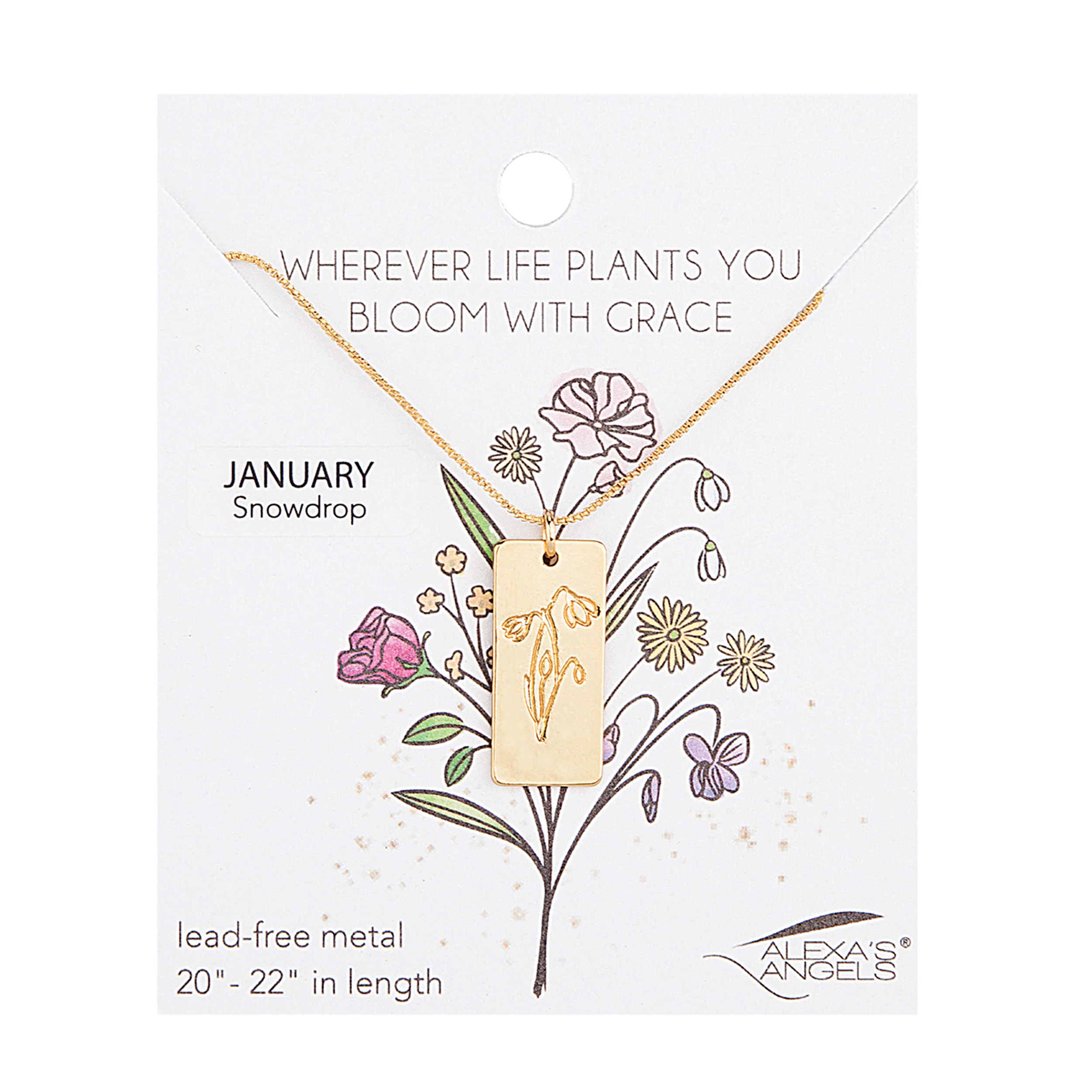 Alexa's Angels Birth Month Flower Necklace - Image 2