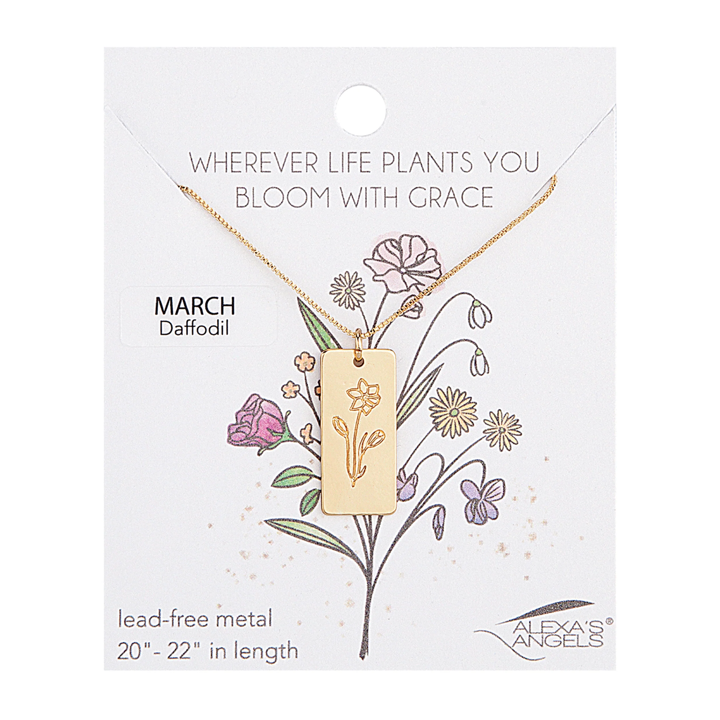 Alexa's Angels Birth Month Flower Necklace - Image 6