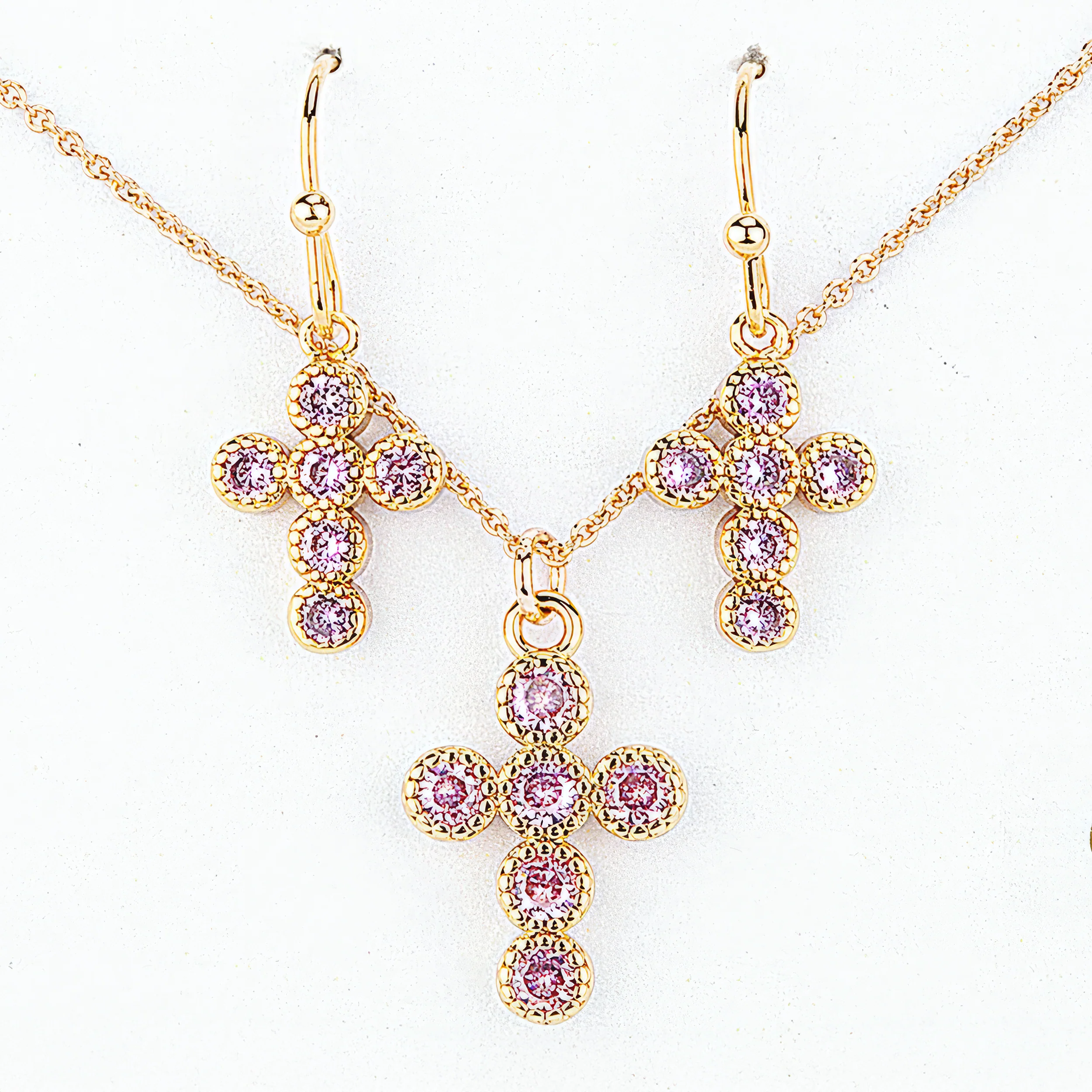 Alexa's Angels Birthstone Cross Necklace & Earring Set - Image 20