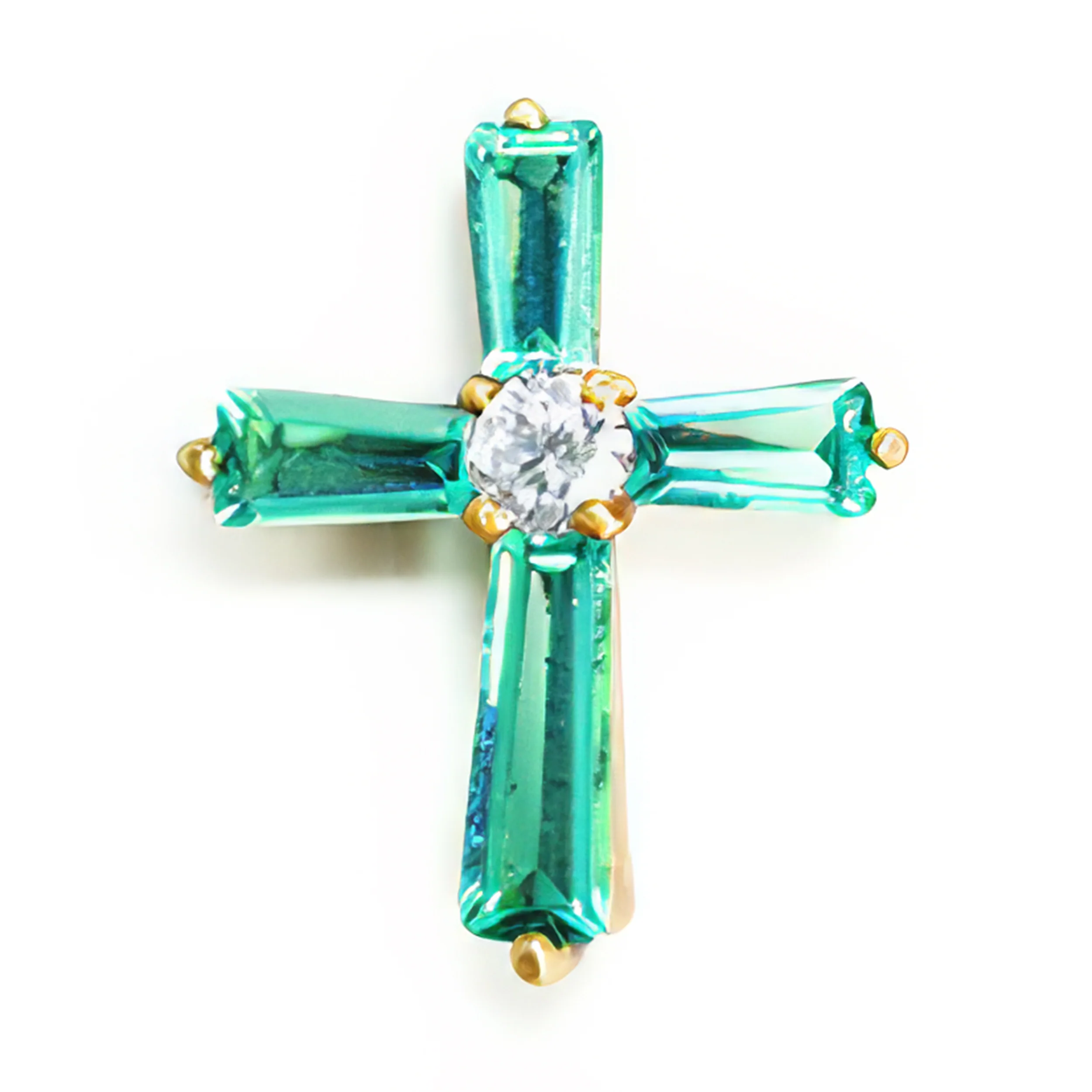 Birthstone Crystal Cross Pin - Image 3