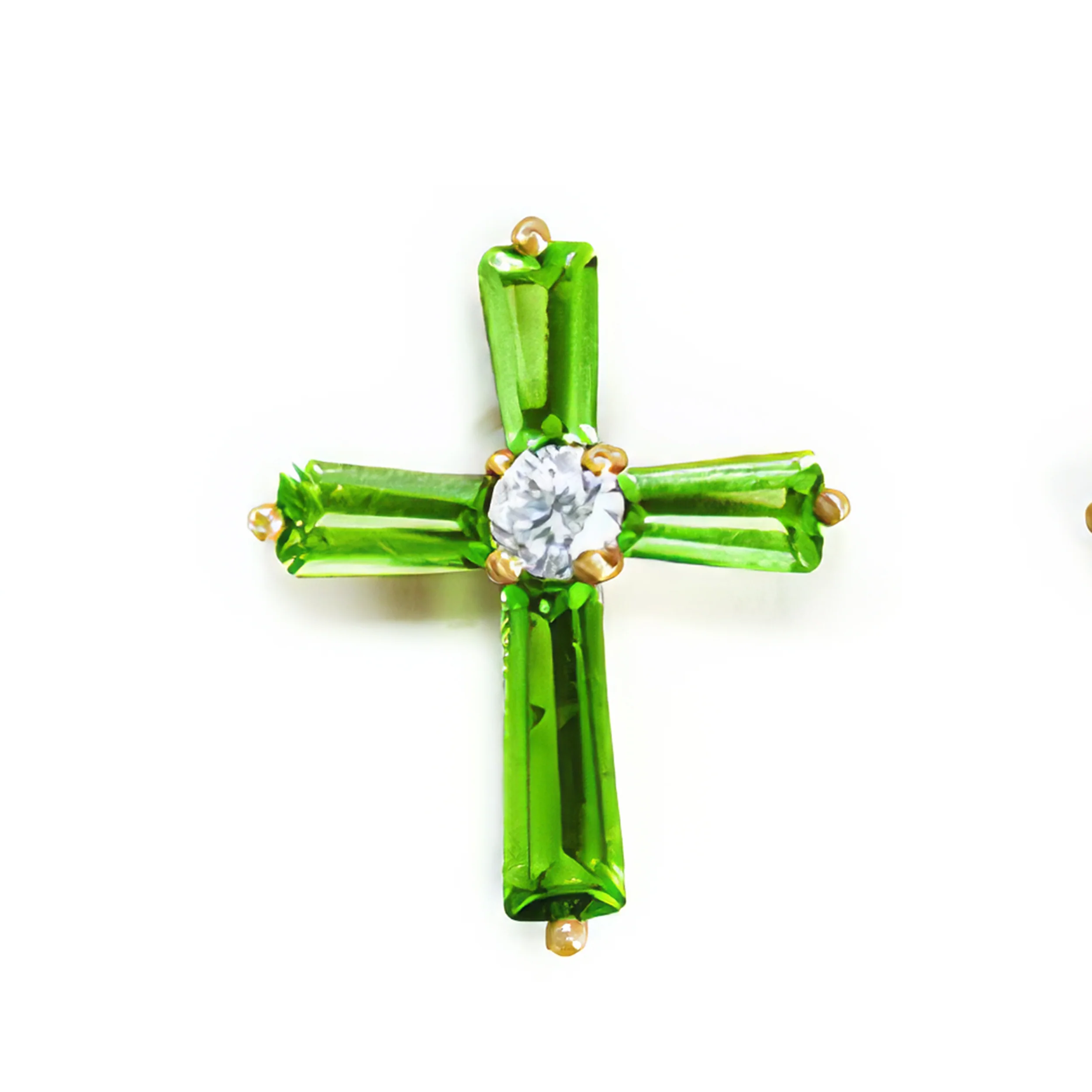 Birthstone Crystal Cross Pin - Image 8