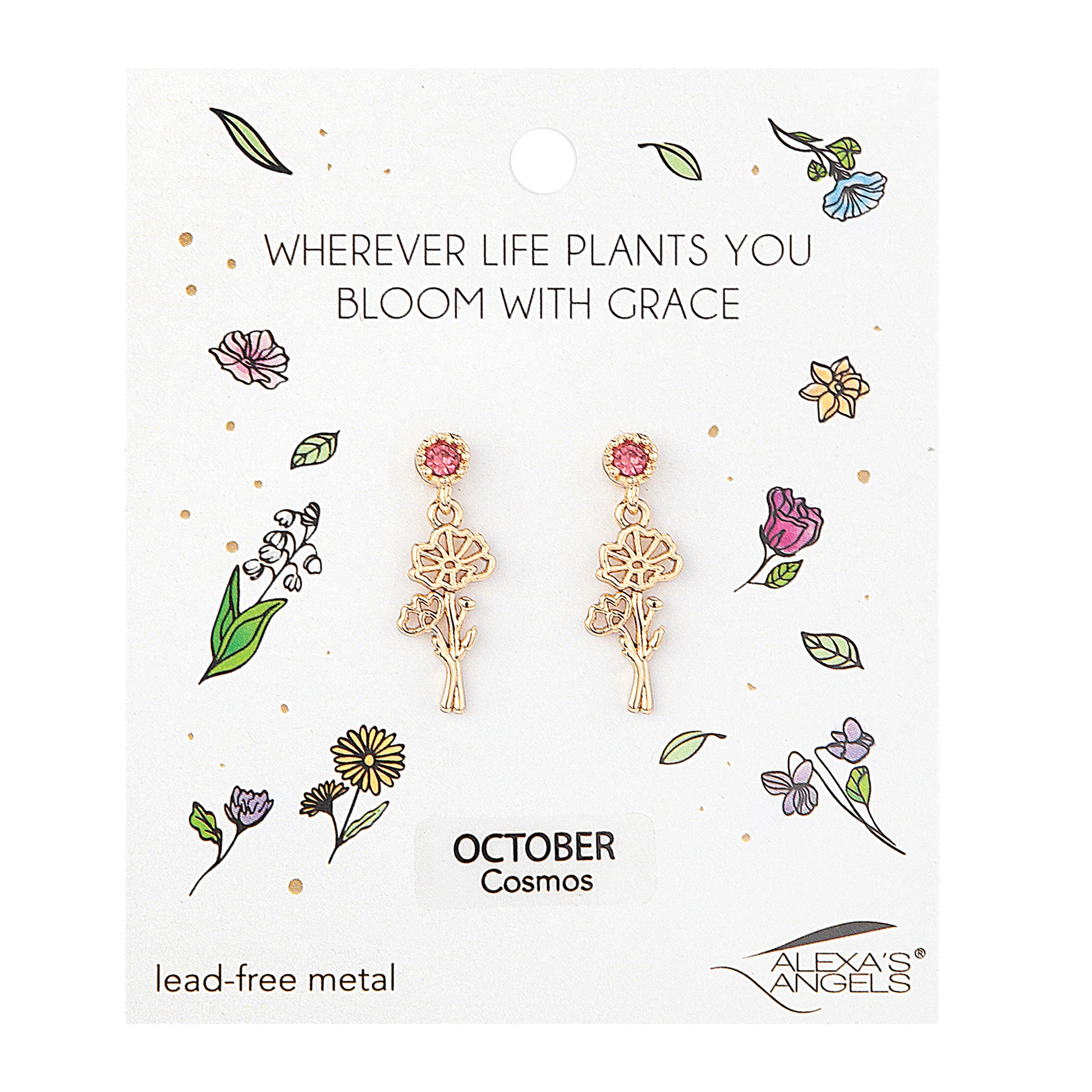 Alexa's Angels Birthstone Flower Earrings - Image 18