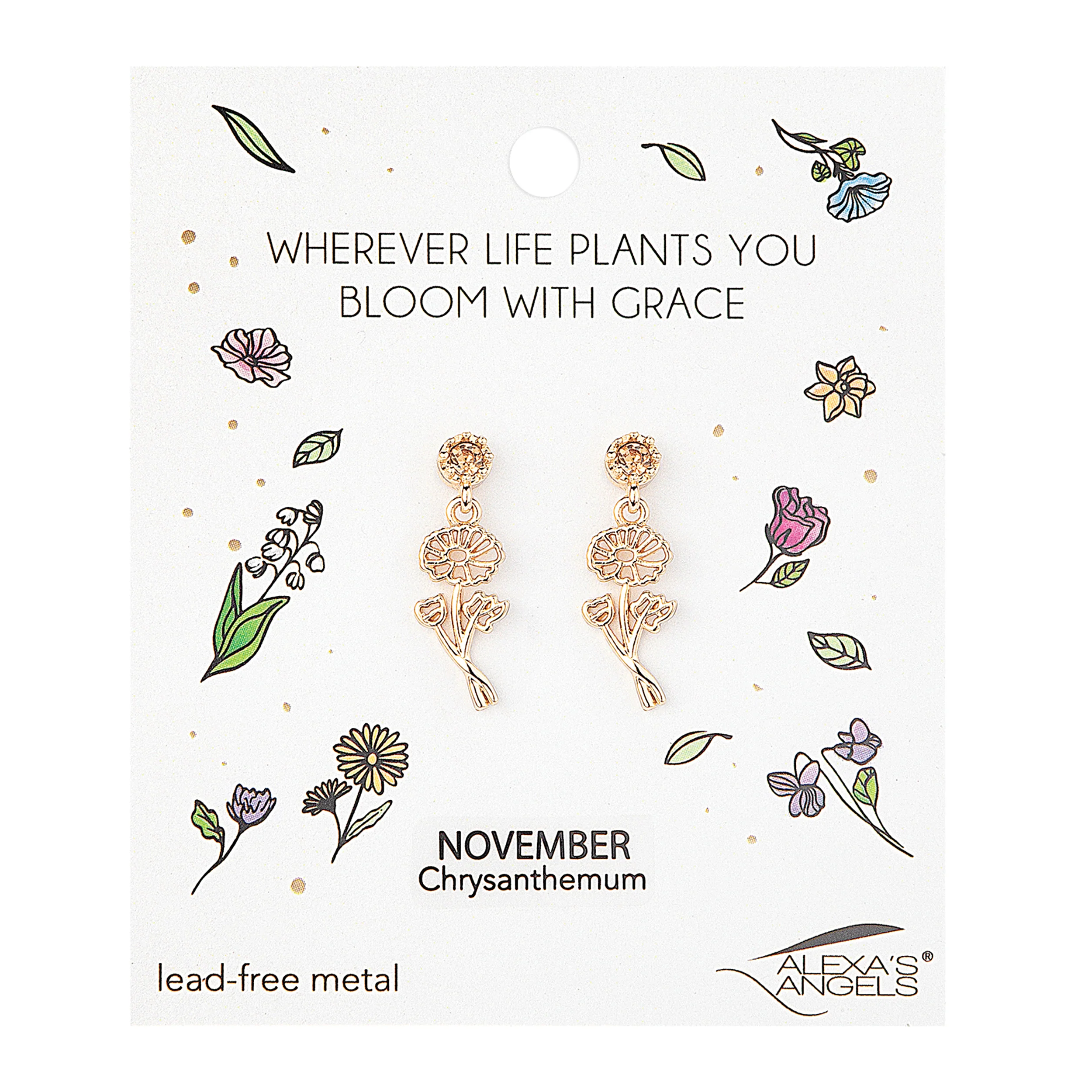 Alexa's Angels Birthstone Flower Earrings - Image 20