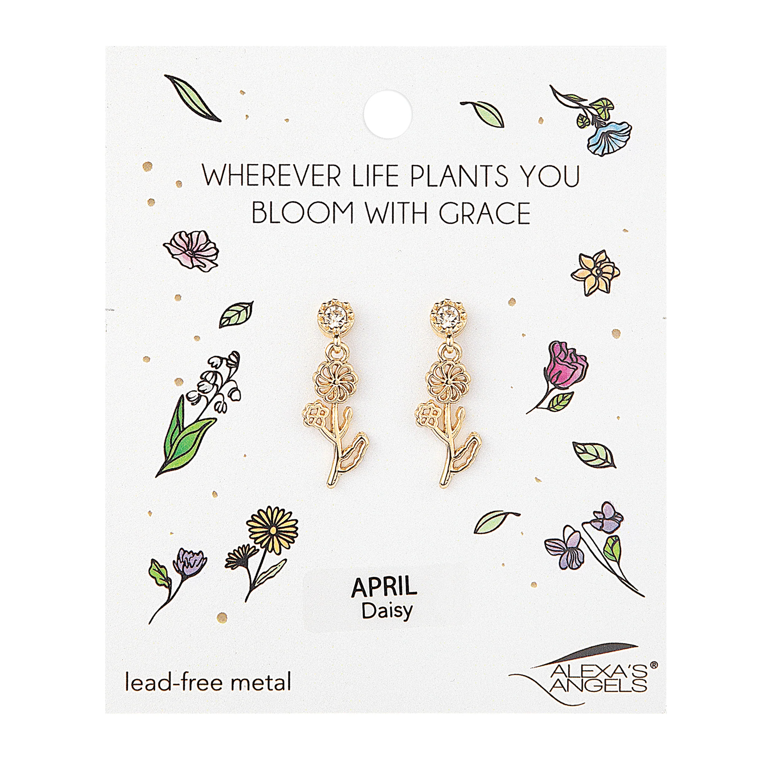 Alexa's Angels Birthstone Flower Earrings - Image 6