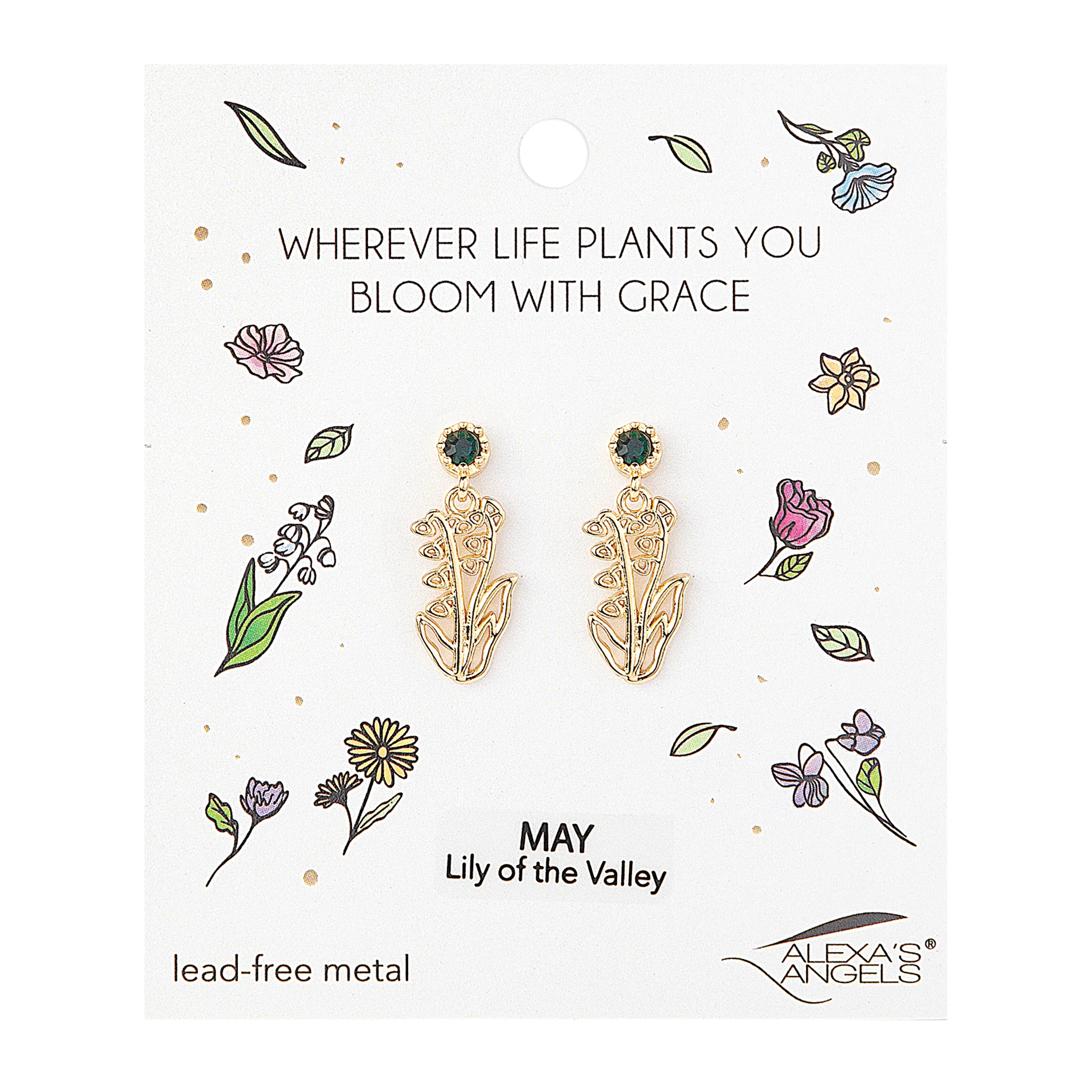 Alexa's Angels Birthstone Flower Earrings - Image 8